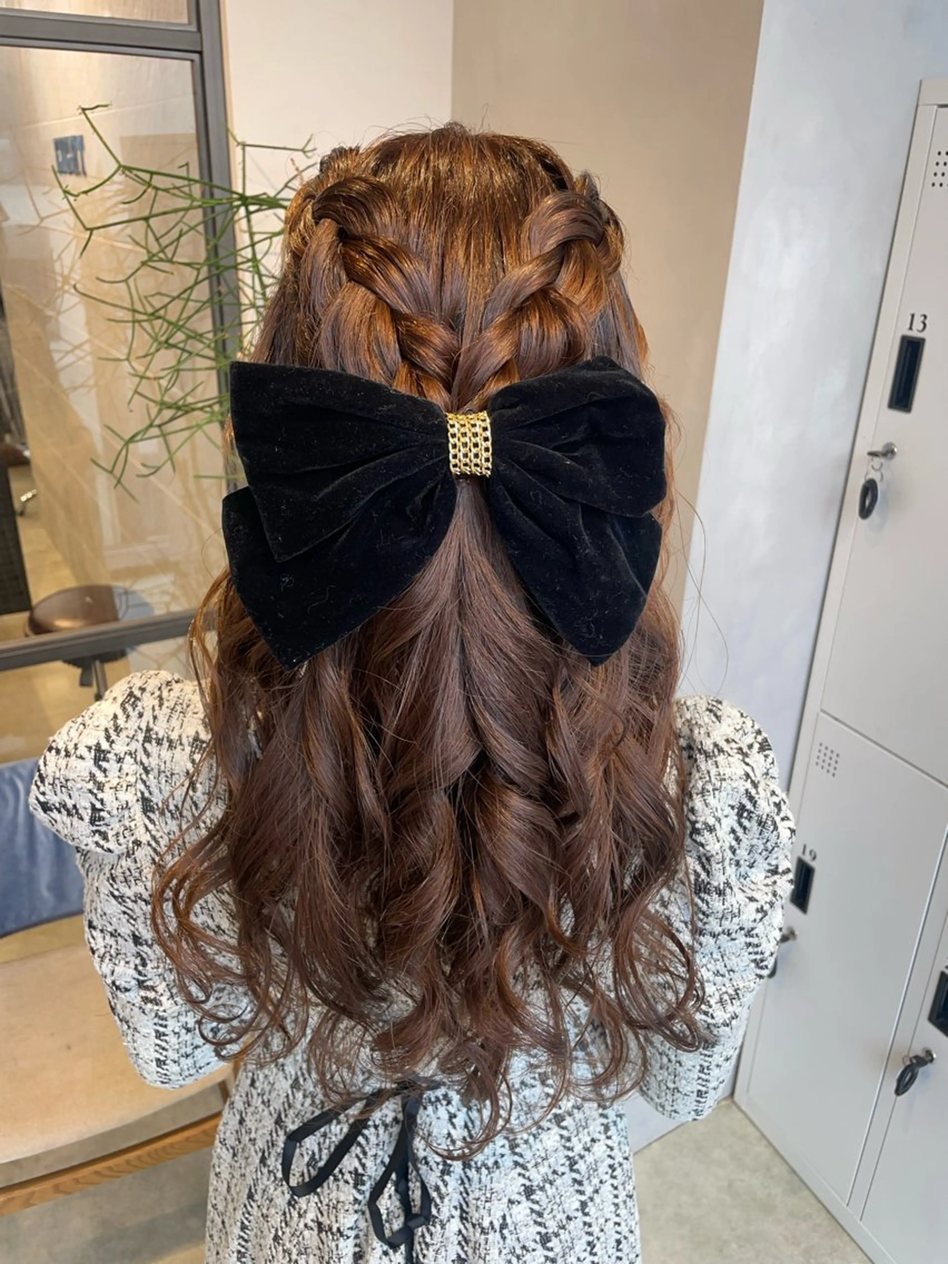 ヘアアレンジ ハーフアップ 透明感カラー✨艶髪 制作🌱山根あゆみのヘアスタイル