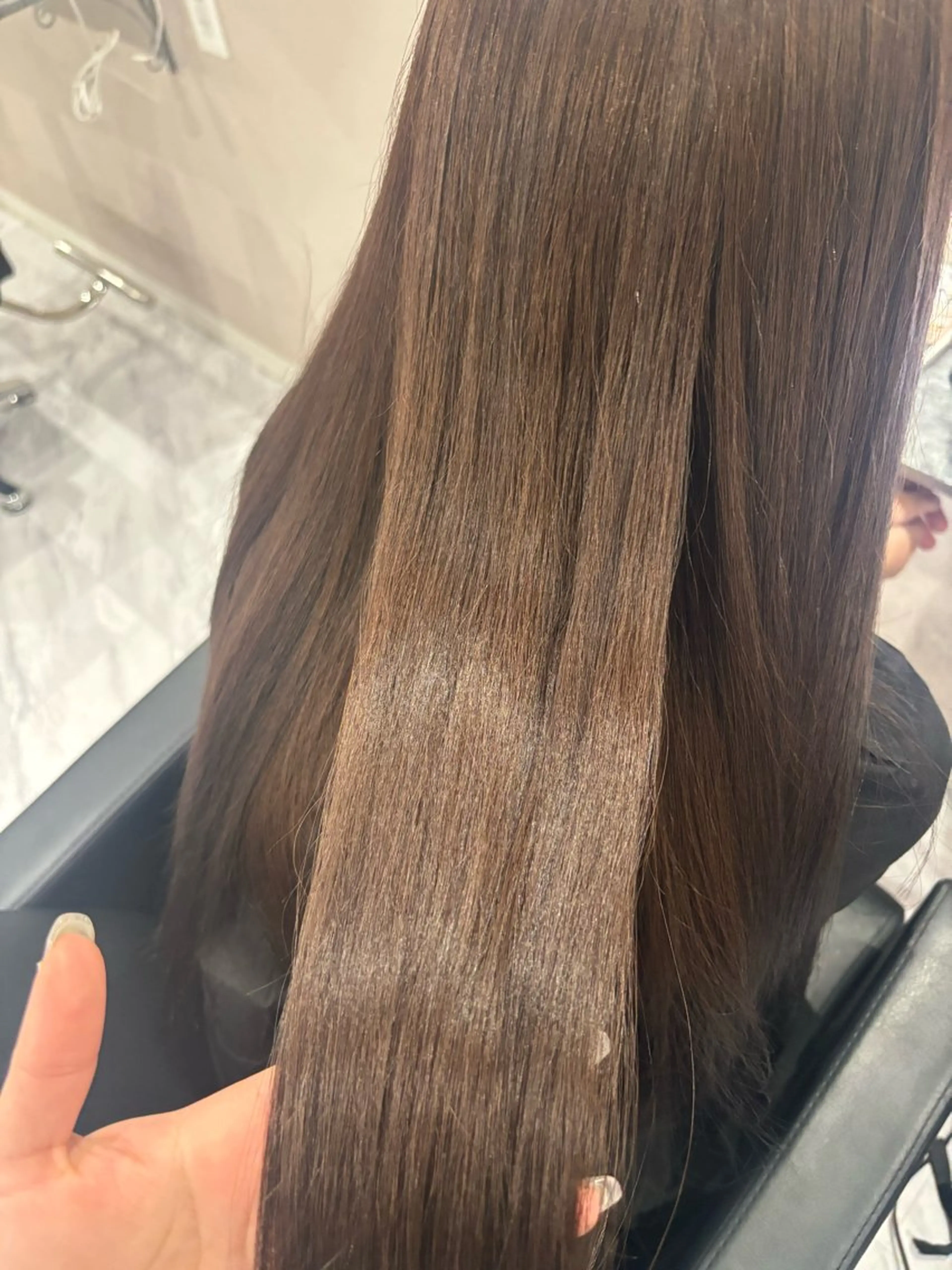 《ダメージ軽減💭ྀི》ブリーチなしダブルカラー+さらさらトリートメント🫧の写真