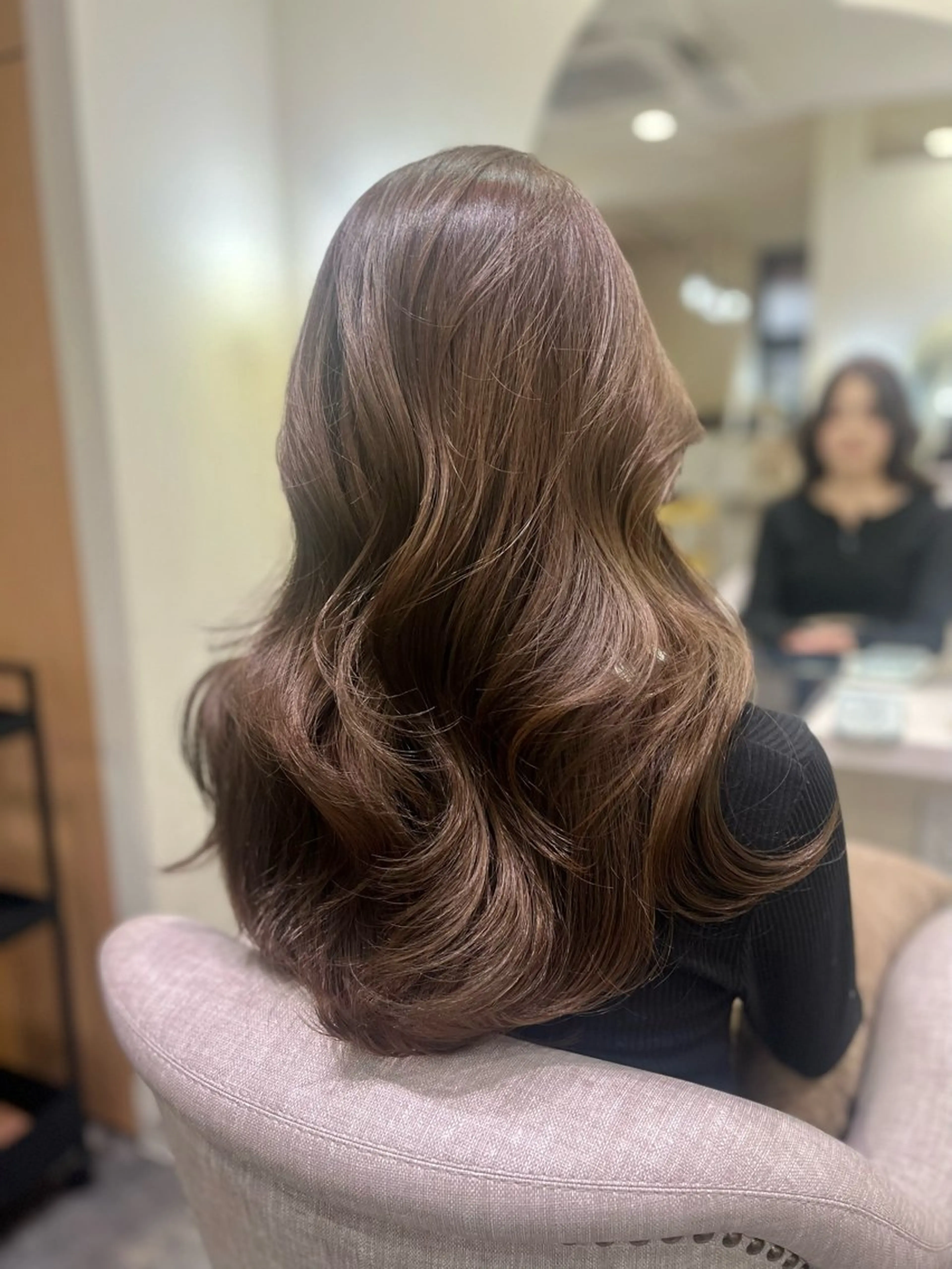 ロング カラー ブリーチなしWカラー /レイヤーカット大阪のヘアスタイル