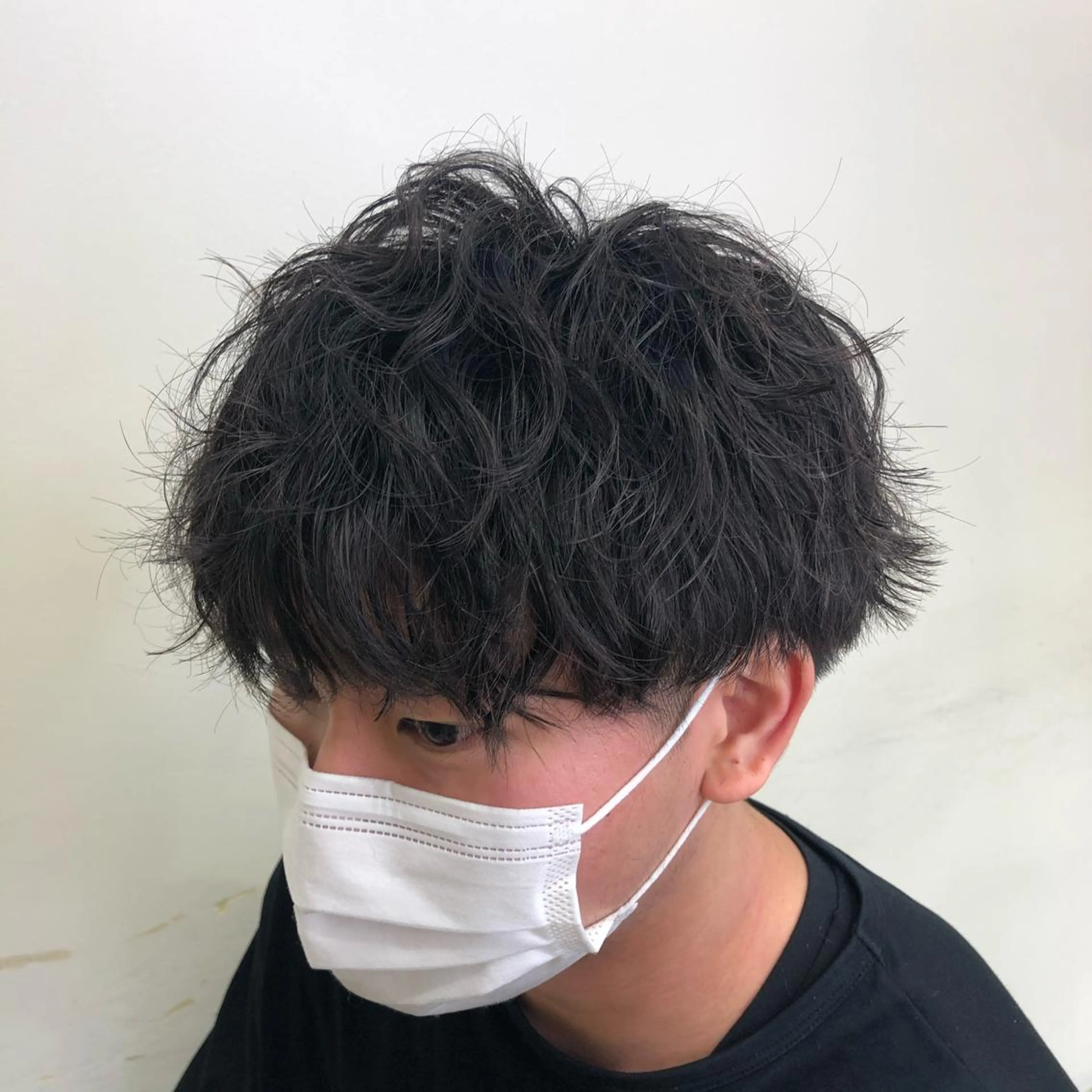 ショート パーマ メンズ カット パーマ ヘアセット メンズ特化 古賀陸斗のヘアスタイル