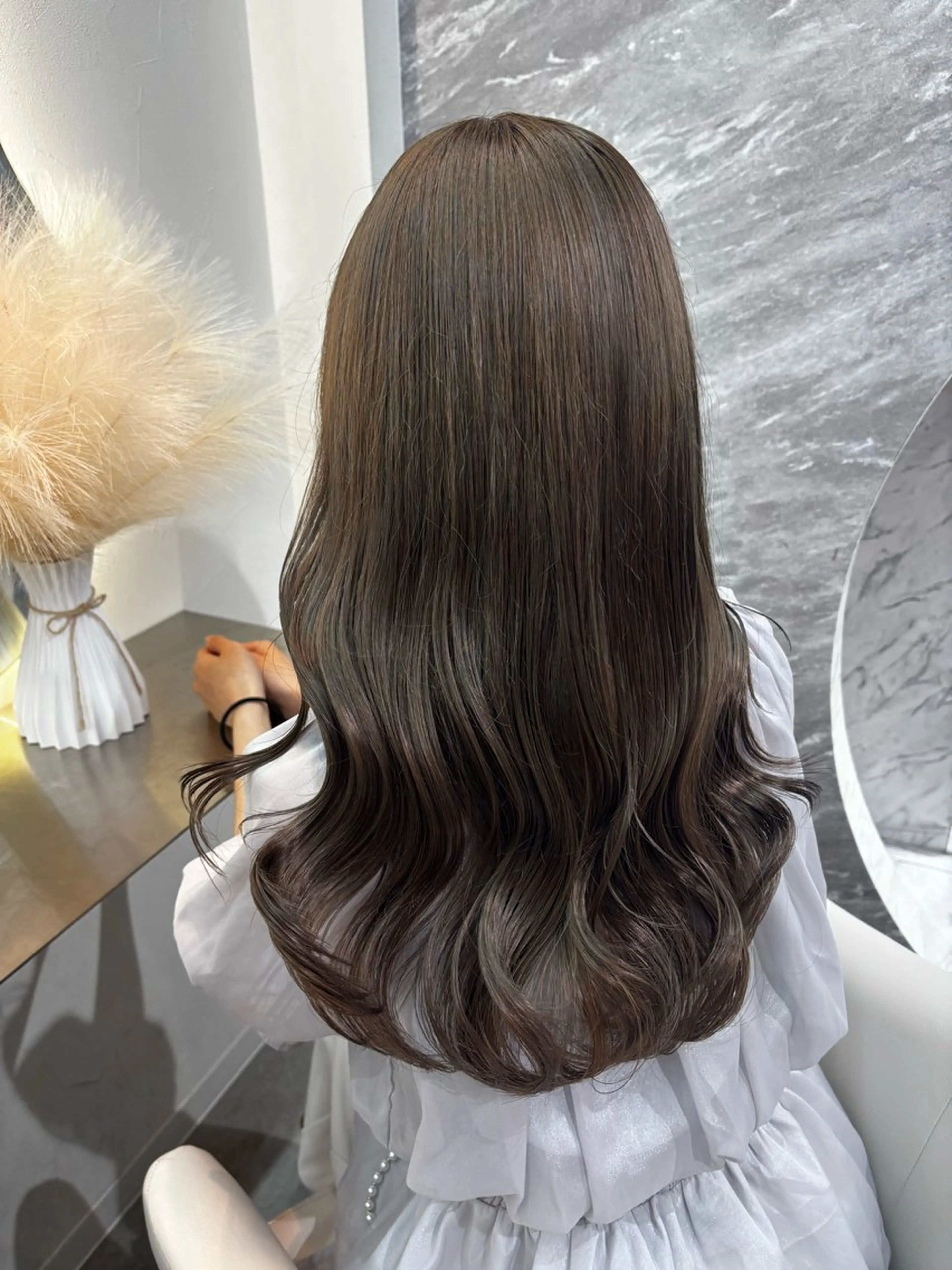 ロング カラー パーマ ヘアアレンジ メンズ キッズ ヘッドスパ 🤍韓国風レイヤー/ 艶髪🤍鳥越美羽のヘアスタイル