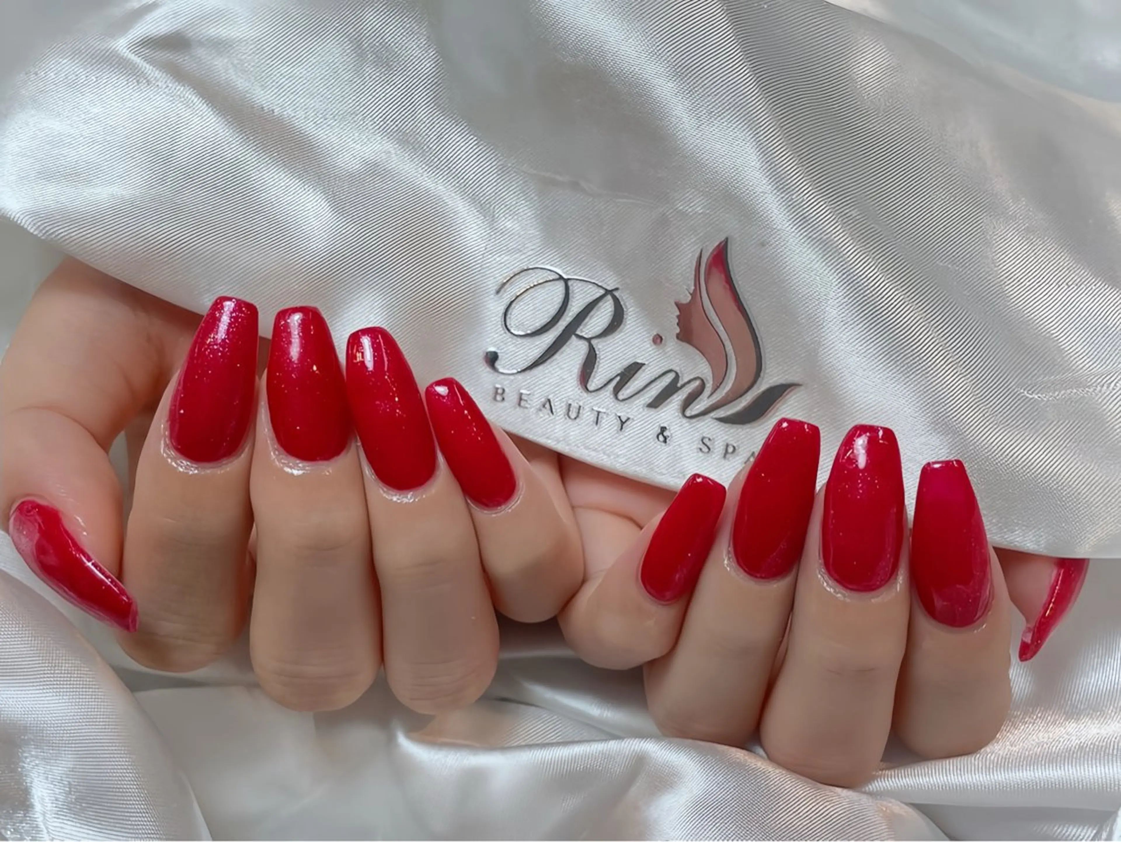 ネイル アートネイル オーロラネイル クリアネイル 長さ出し フレンチネイル ハンドネイル Rin Nail 新大久保店のネイルデザイン