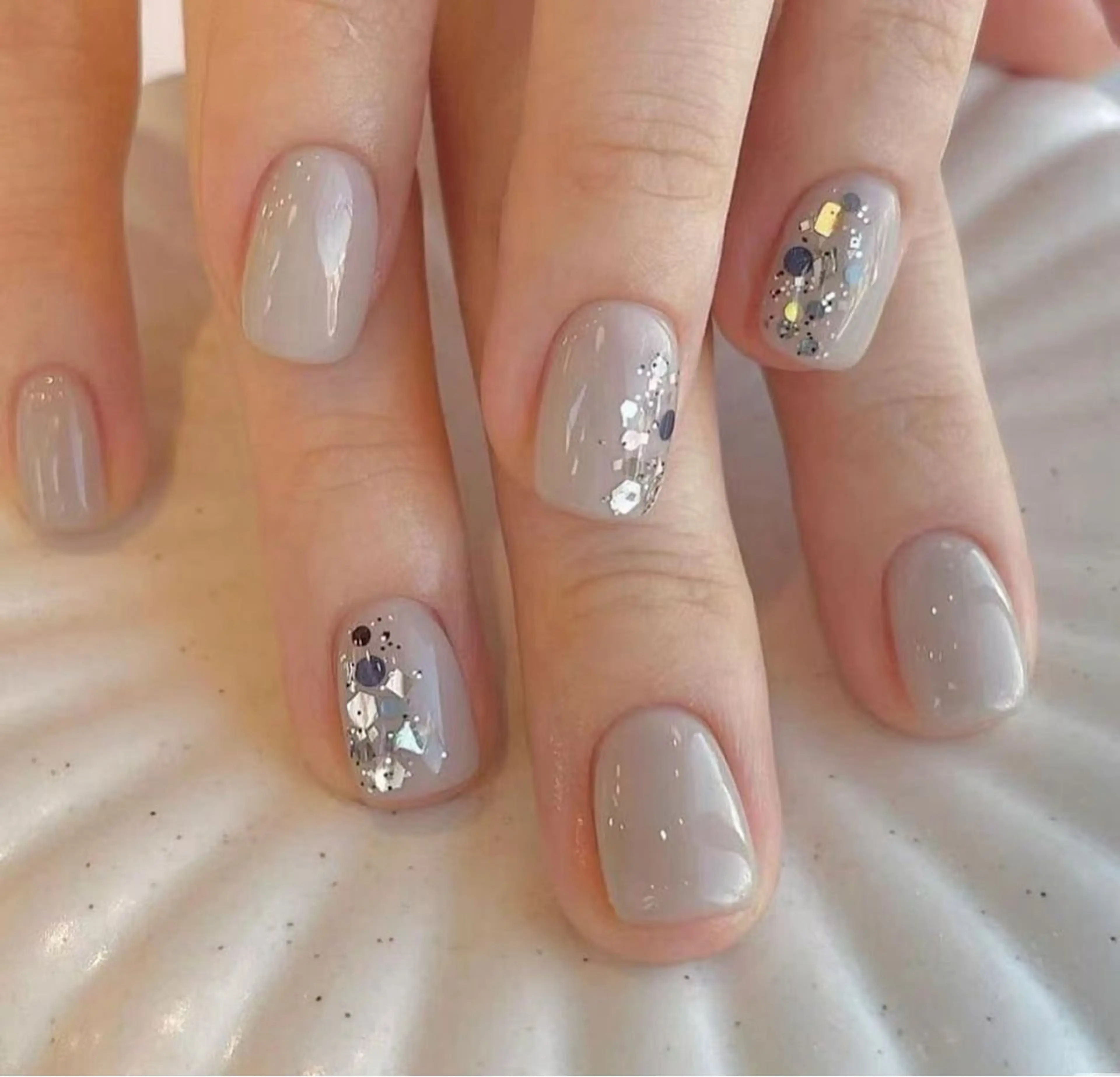 ネイル ラメ(グリッター) JUNNAIL ゆあのネイルデザイン