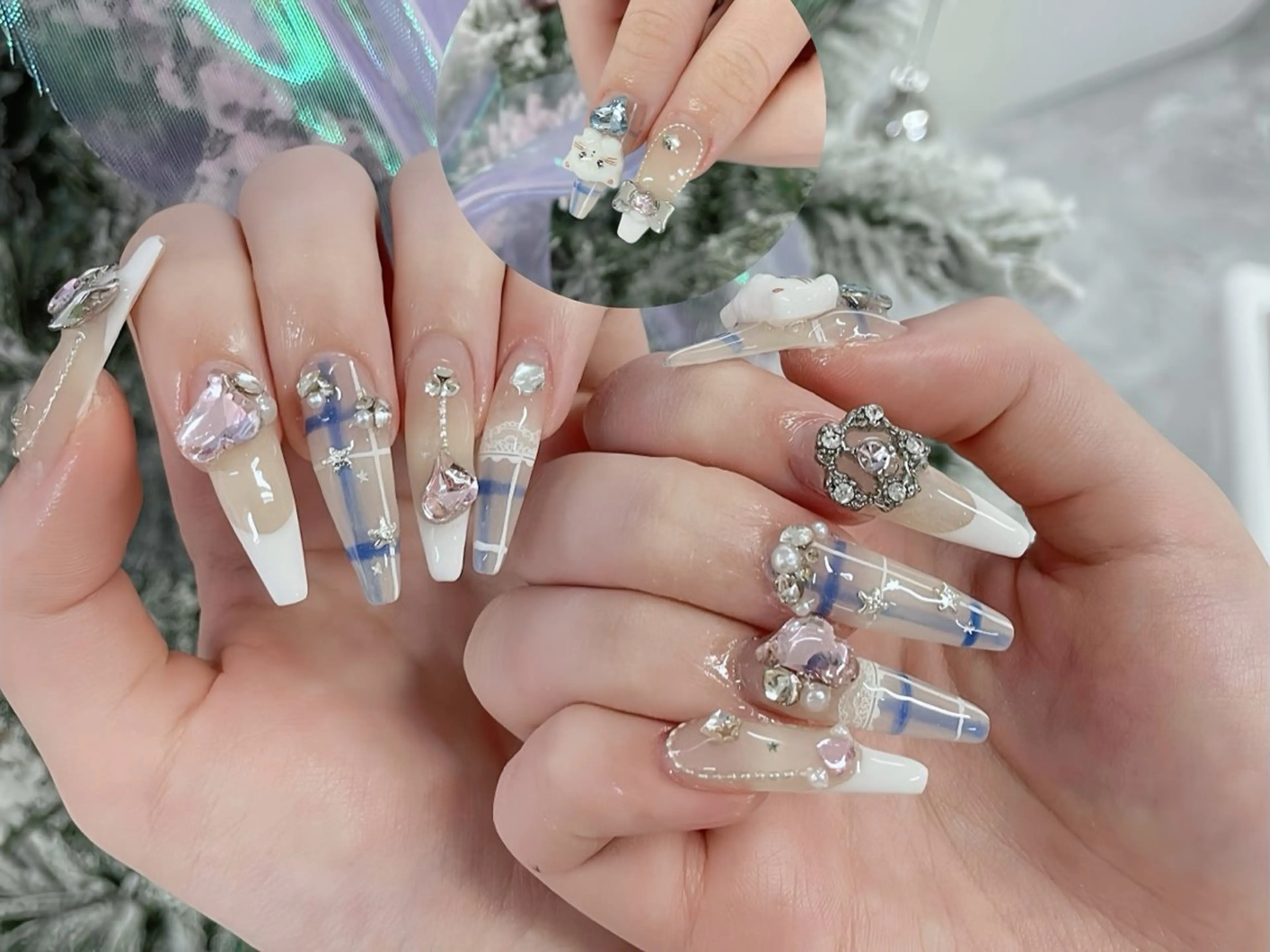 ネイル アートネイル 成人式 ジェルネイル ニュアンスネイル 夏ネイル ハンドネイル Rin Nail 新大久保店のネイルデザイン