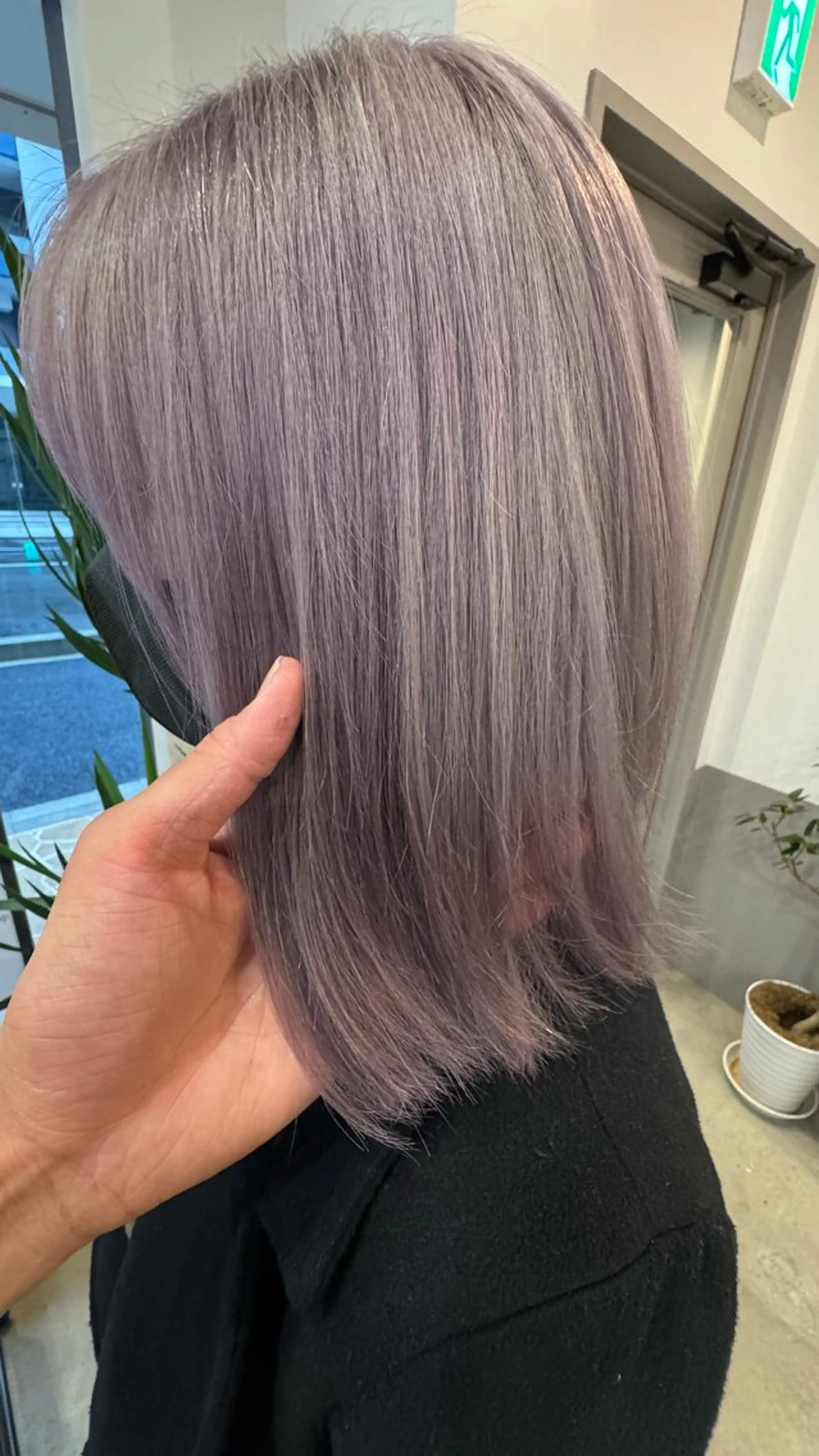 ミディアム カラー ブリーチ パープルカラー ヘアカラー トリートメント dog star 関 海斗のヘアスタイル