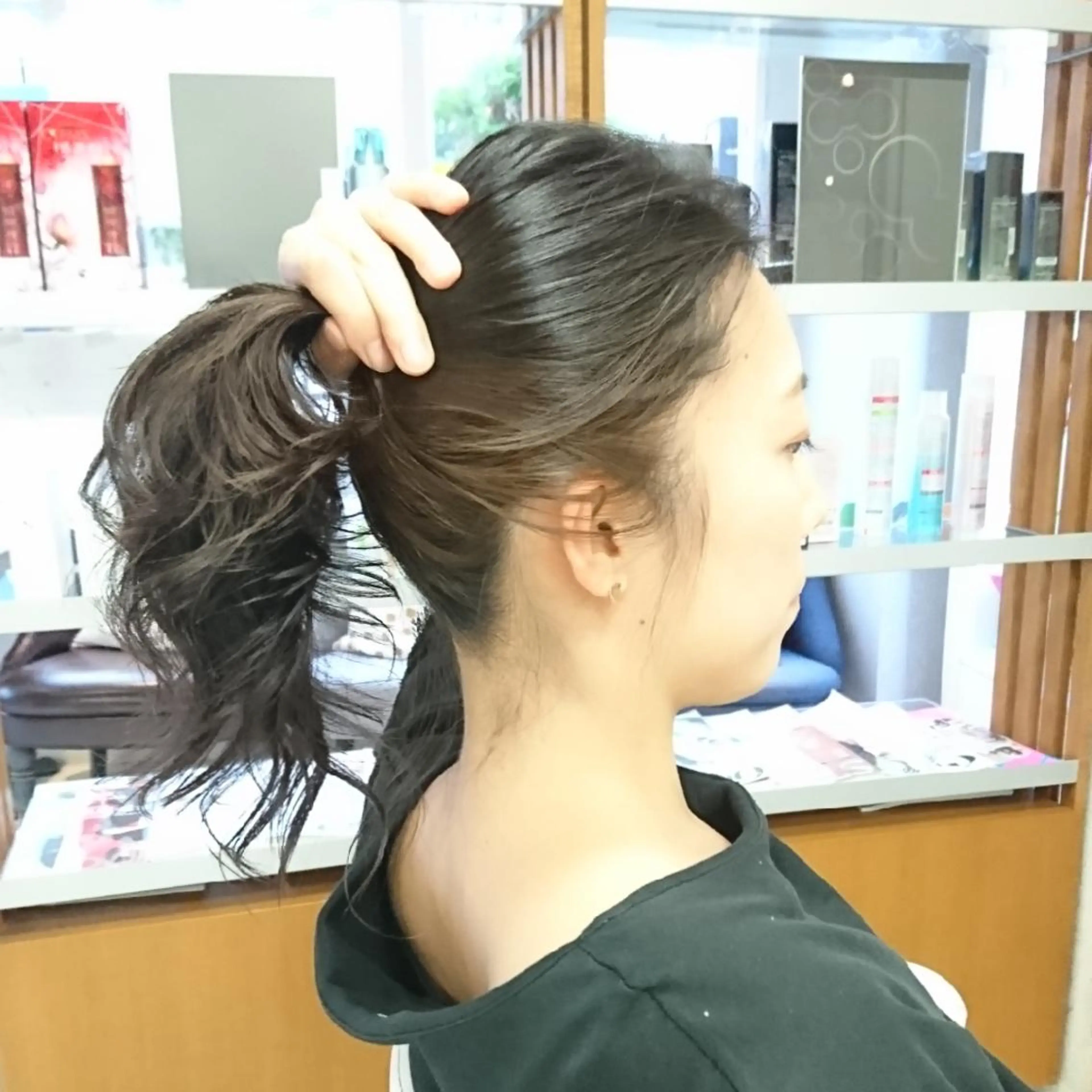ミディアム nagane sayakaのヘアスタイル