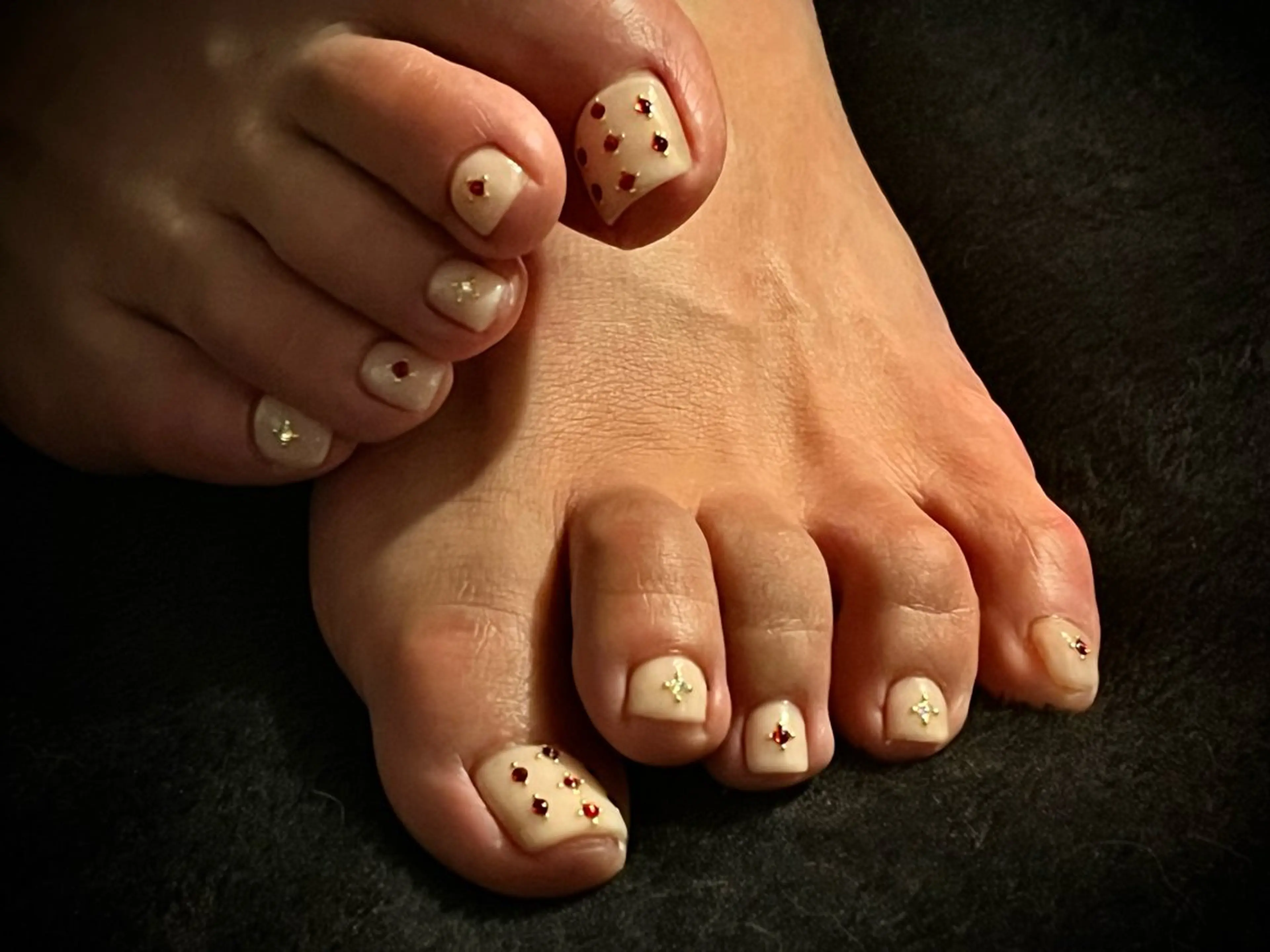 フットジェルネイル　シーズナルデザイン・ドライケア込の写真