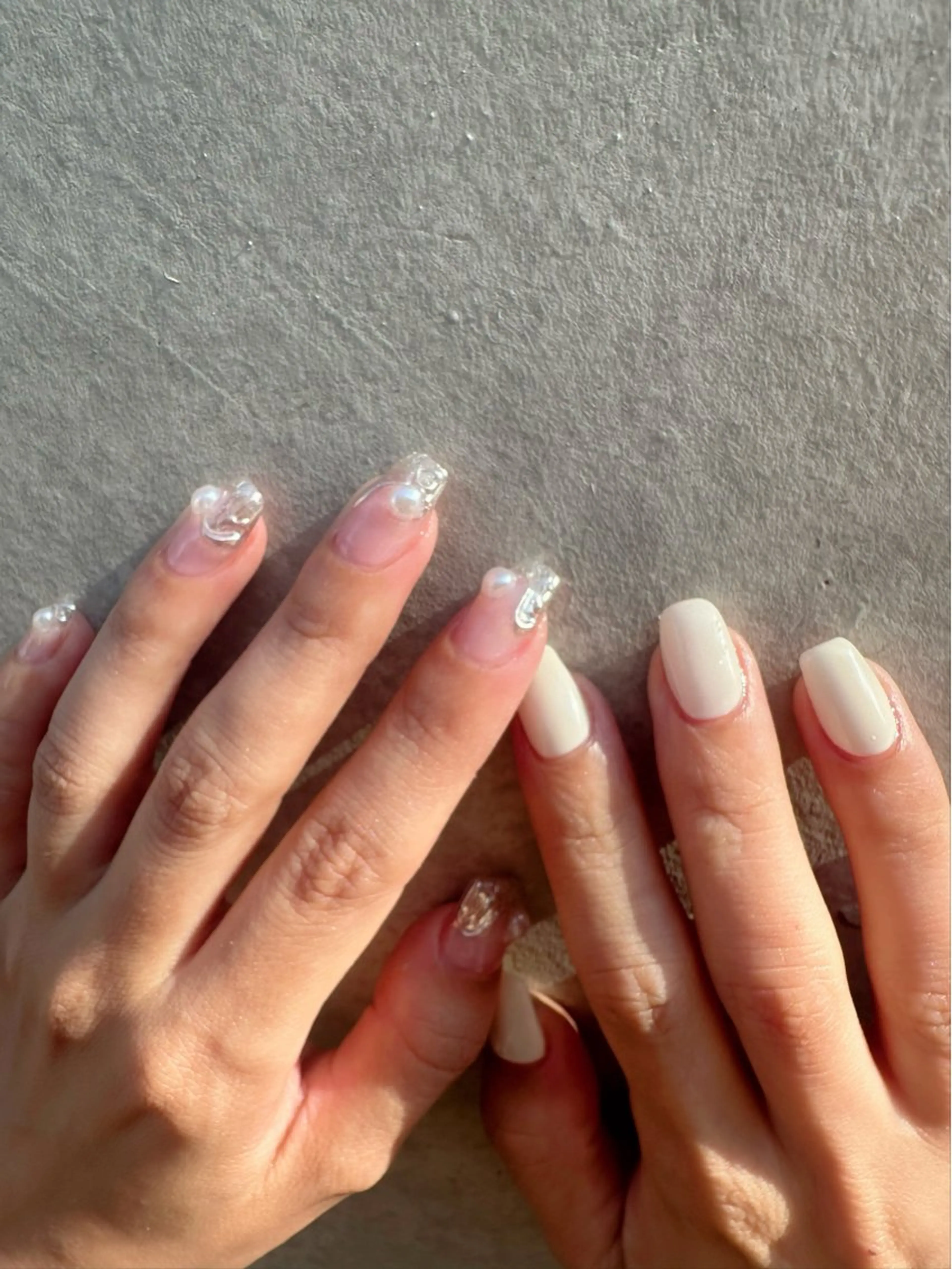 ネイル クリアネイル 氷ネイル・うるうるネイル 韓国ネイル ミラーネイル ニュアンスネイル 🪞KAPE NAIL 🪞のネイルデザイン