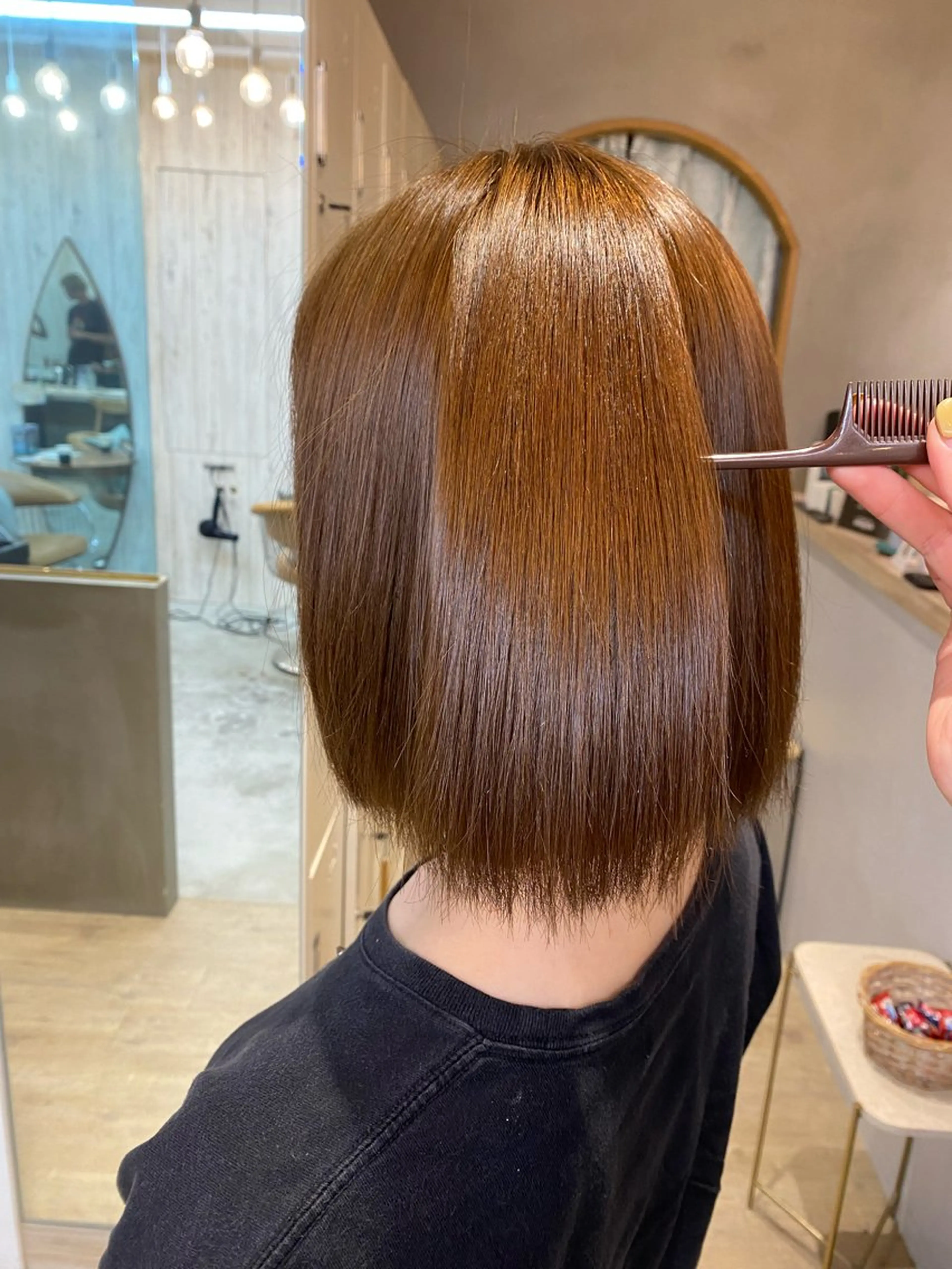 カット 縮毛矯正 トリートメント りな💗垢抜け前髪/ レイヤー💗縮毛矯正のヘアスタイル