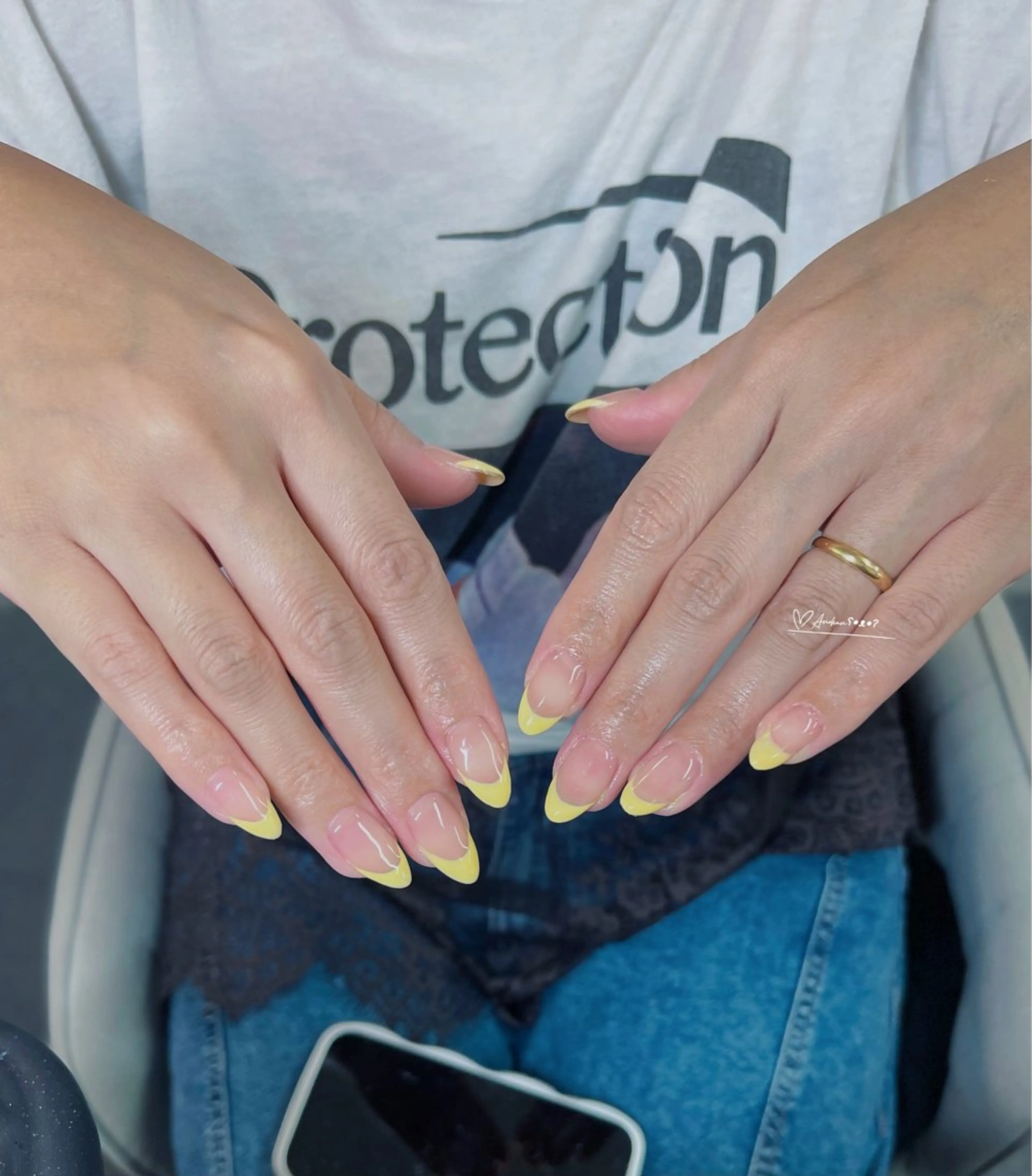 ネイル フレンチネイル ワンカラーネイル Anchan Nailのネイルデザイン