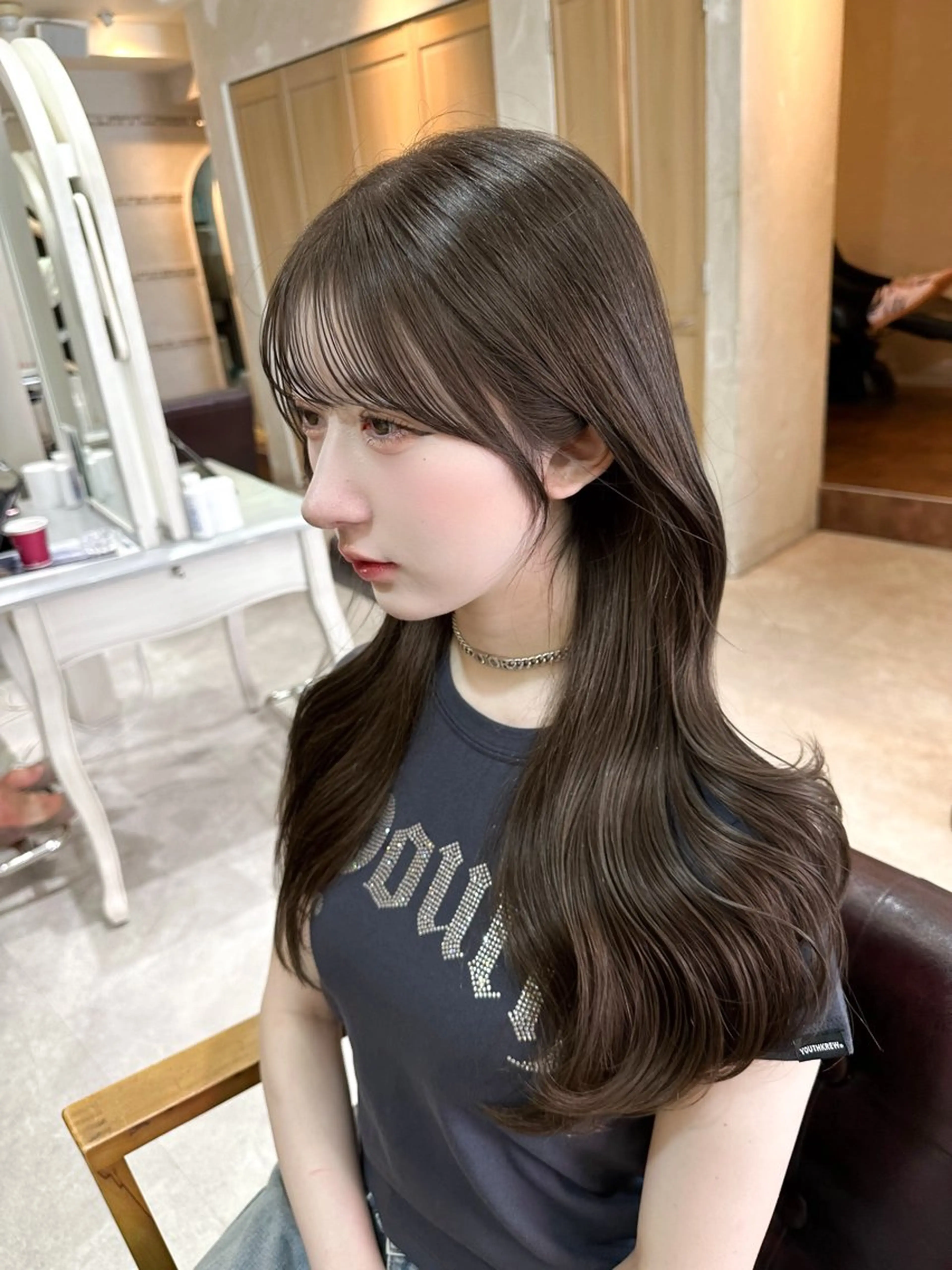 セミロング カラー カット ヘアカラー トリートメント 🇰🇷韓国風くびれ ヘア🇰🇷中村優大のヘアスタイル