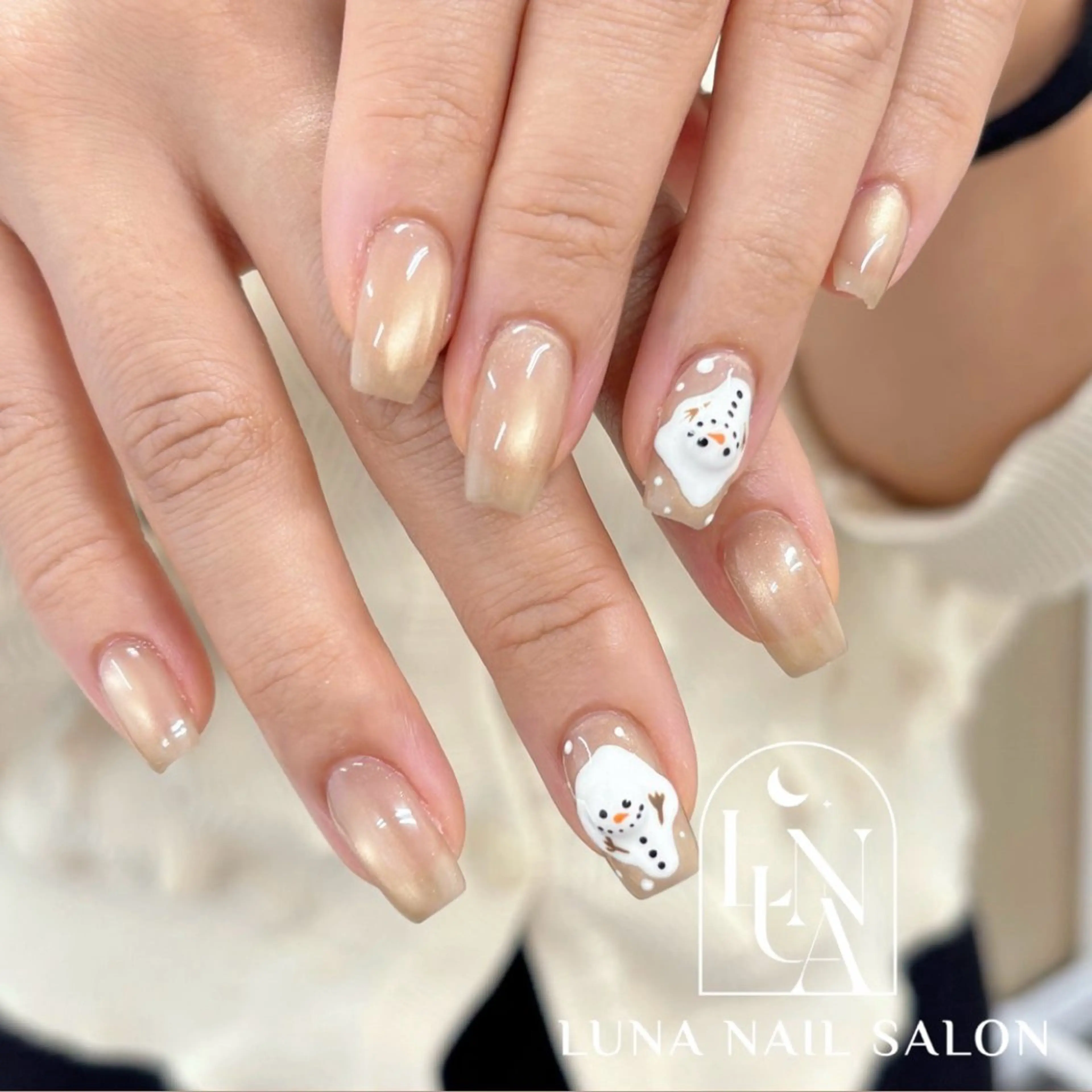 ネイル アートネイル フレンチネイル ジェルネイル ガラスフレンチ 韓国ネイル Kozeni NAIL SALONのネイルデザイン