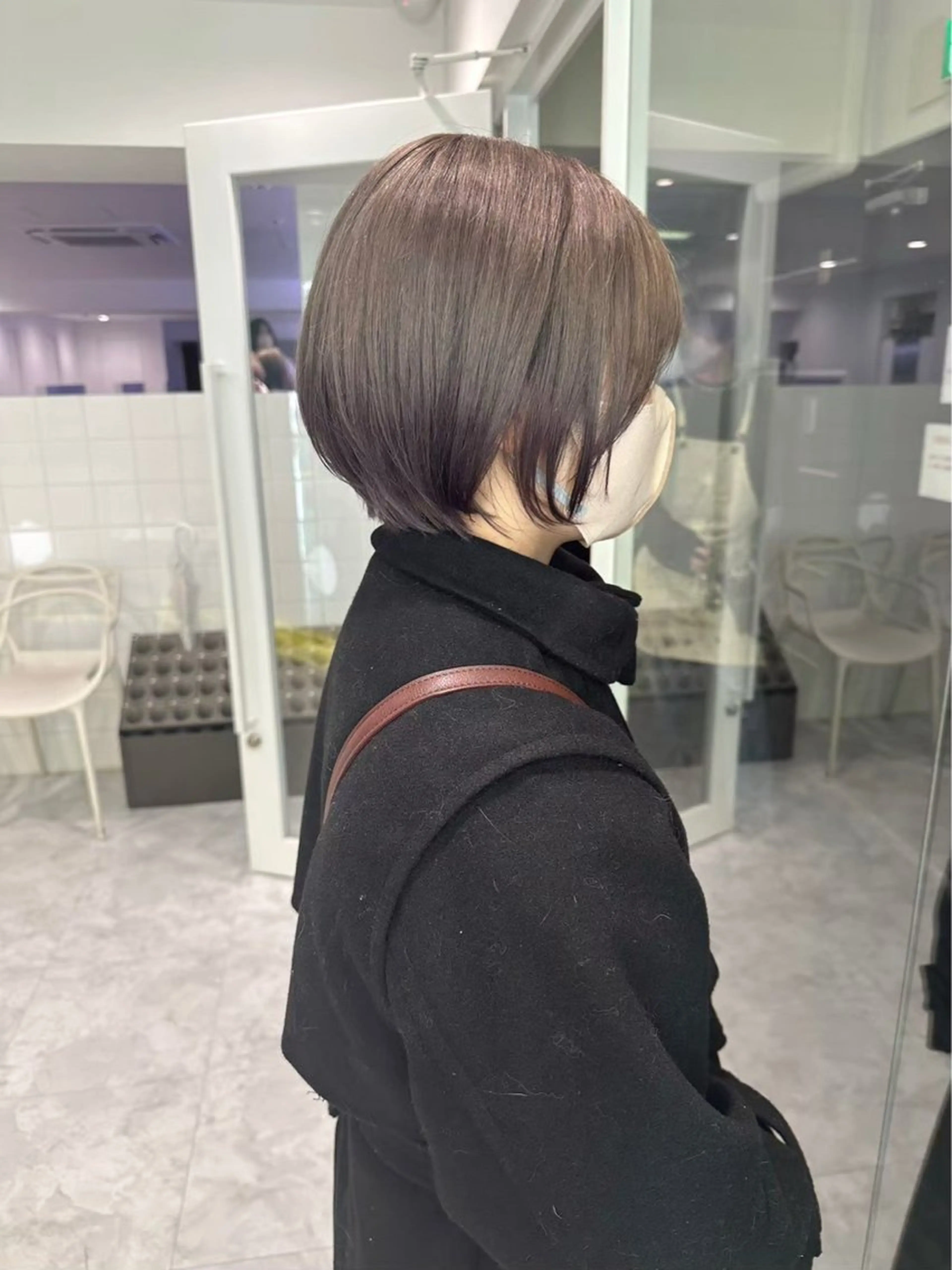 ショート カラー ヘアアレンジ 似合わせカット ショートヘア 💎韓国/ レイヤー カット/ 暖色🫧のヘアスタイル