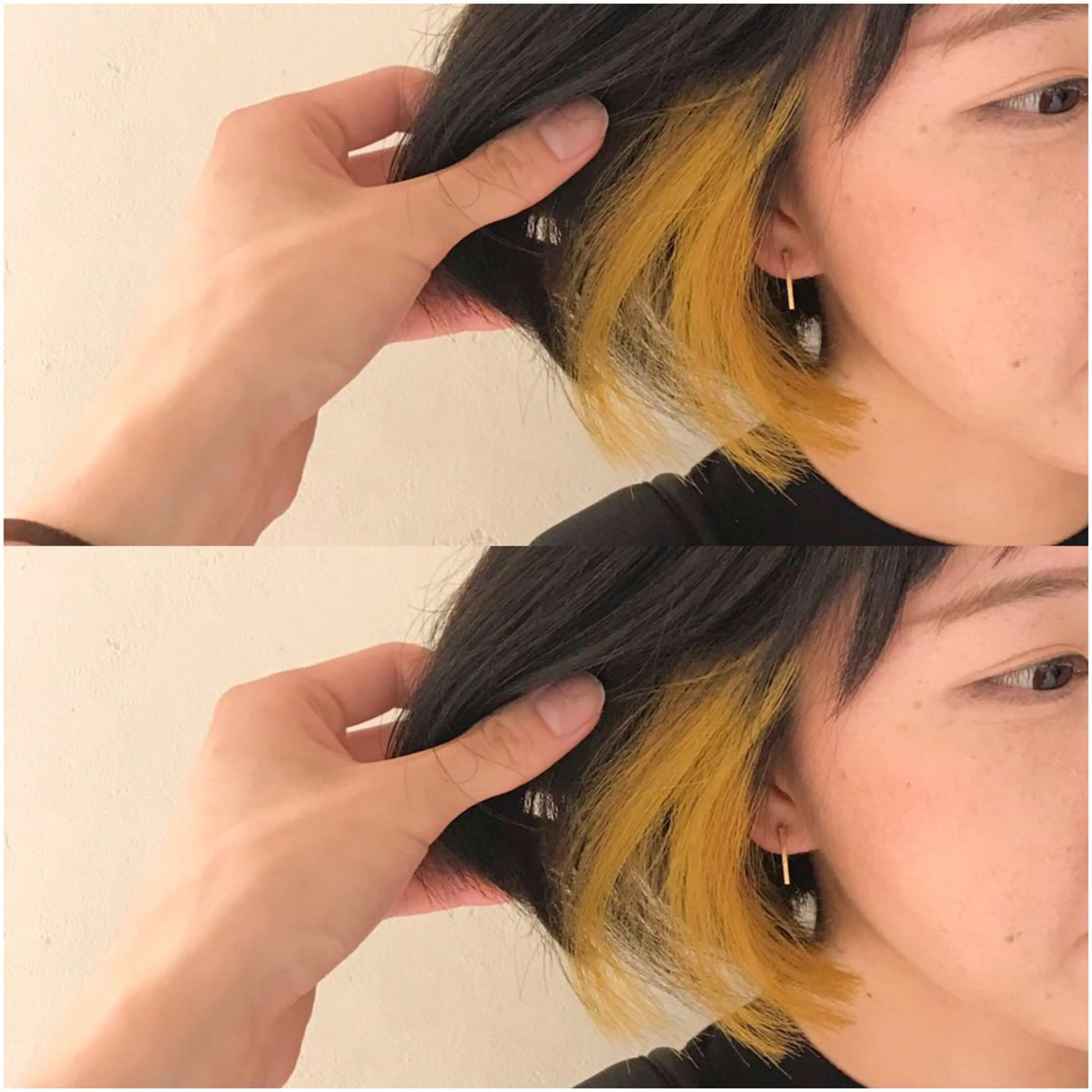 ショート カラー インナーカラー イエローカラー タンバルモリ circus by KENJE 町田店のヘアスタイル