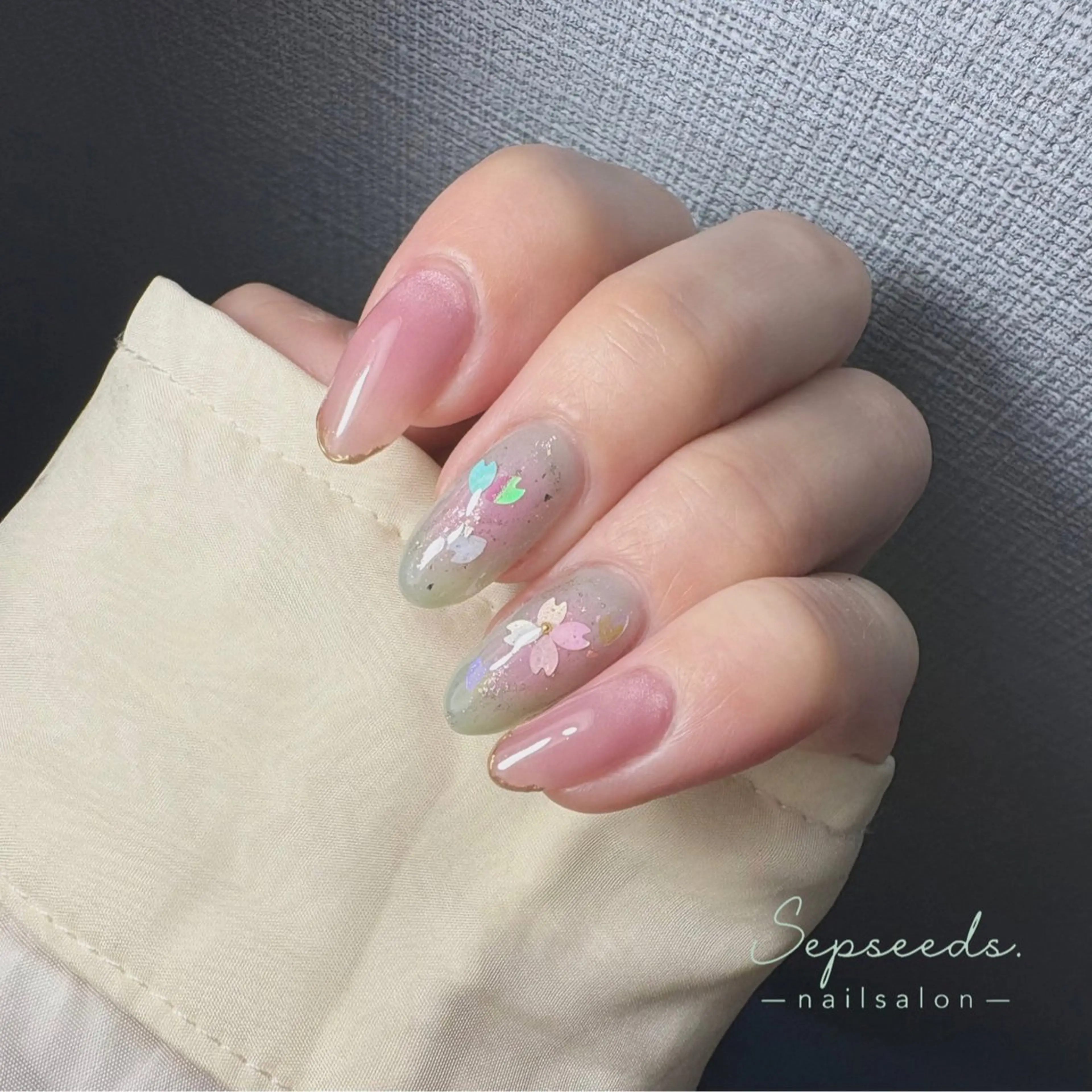 ネイル 桜ネイル マグネットネイル パステルネイル Sepseeds. 🌱朝9時～OK🤲のネイルデザイン