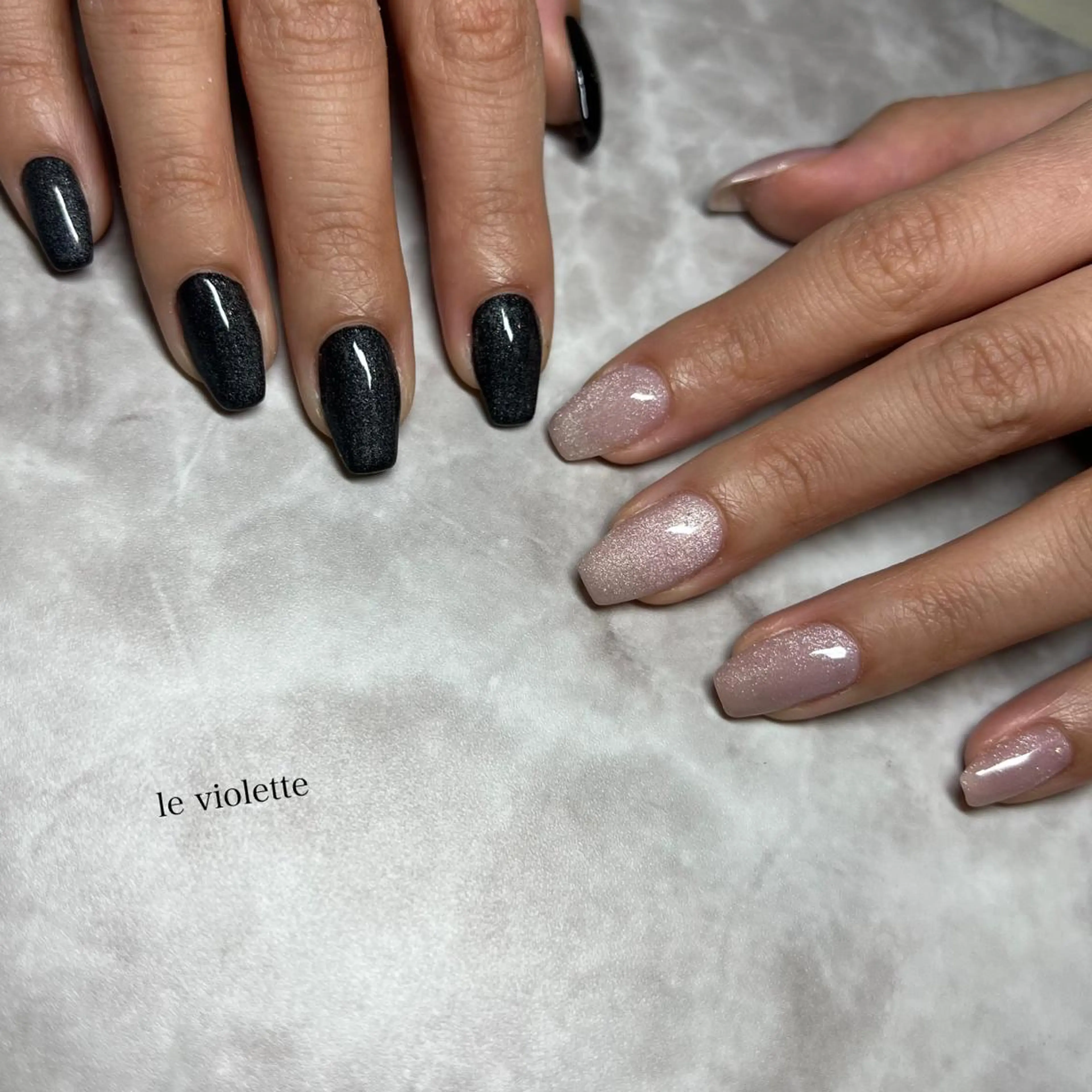 ネイル ジェルネイル マグネットネイル ハンドネイル le violette所属・le violetteのネイルデザイン