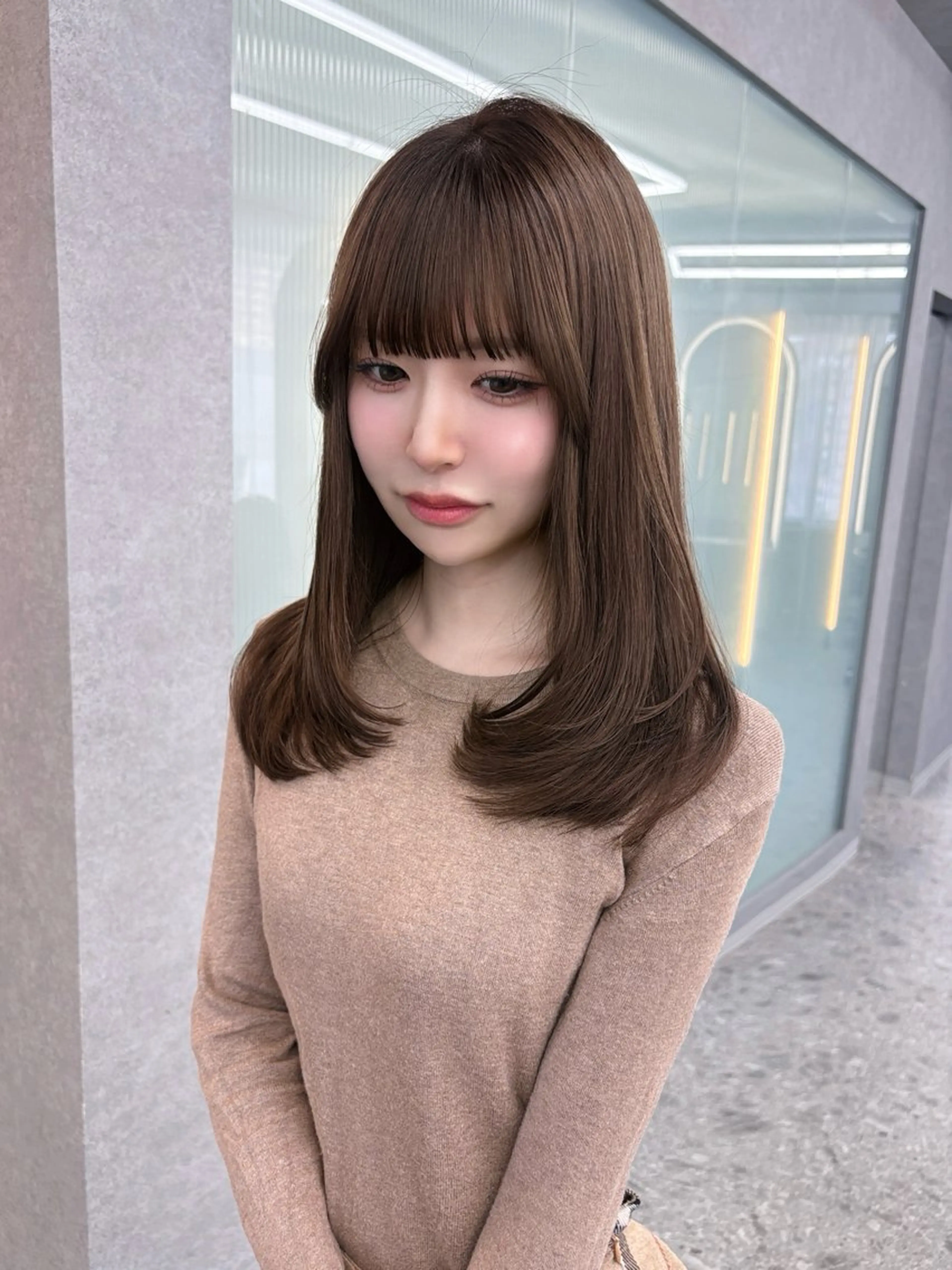 ミディアム 楠田 美空のヘアスタイル