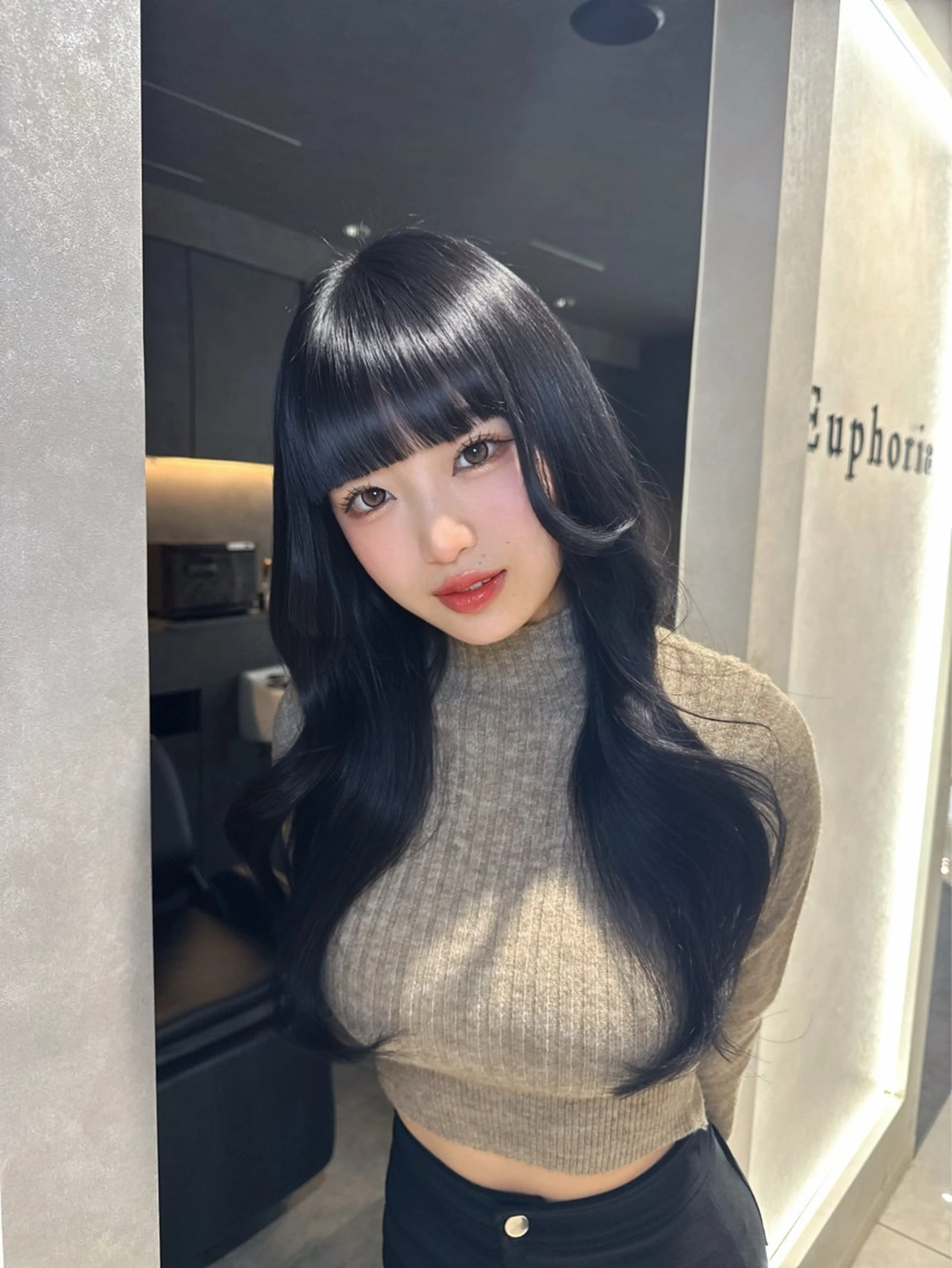 ロング ケアカラー トリートメント ヘアカラー トリートメント 韓国ヘア×艶髪🎀 池袋/Rina🩶のヘアスタイル