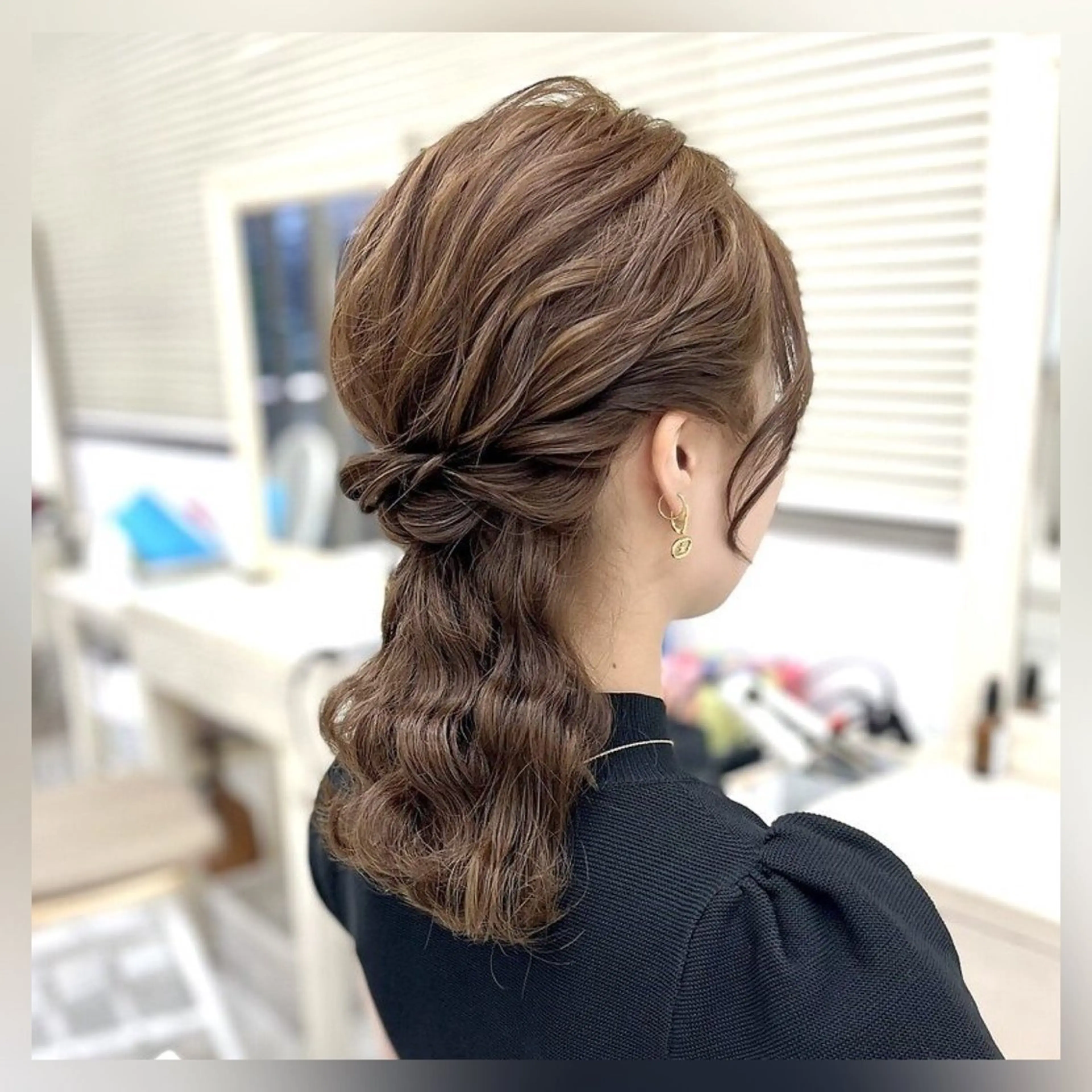 ヘアアレンジ ハーフアップ 似合わせヘアメイク 💐オダギリチアキのヘアスタイル