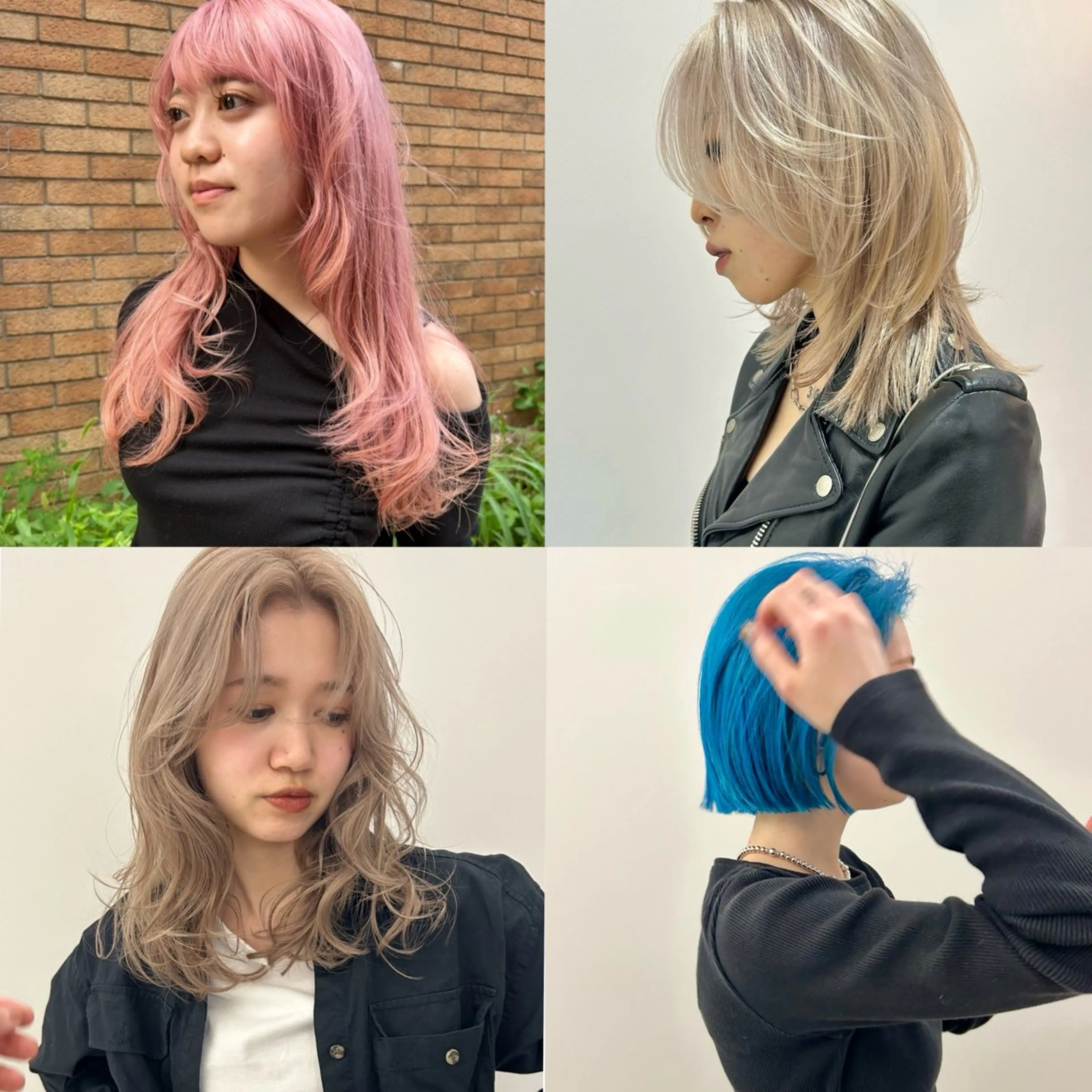 ミディアム カット ヘアカラー トリートメント ハイトーン/ブリーチ 似合せカット/パーマのヘアスタイル