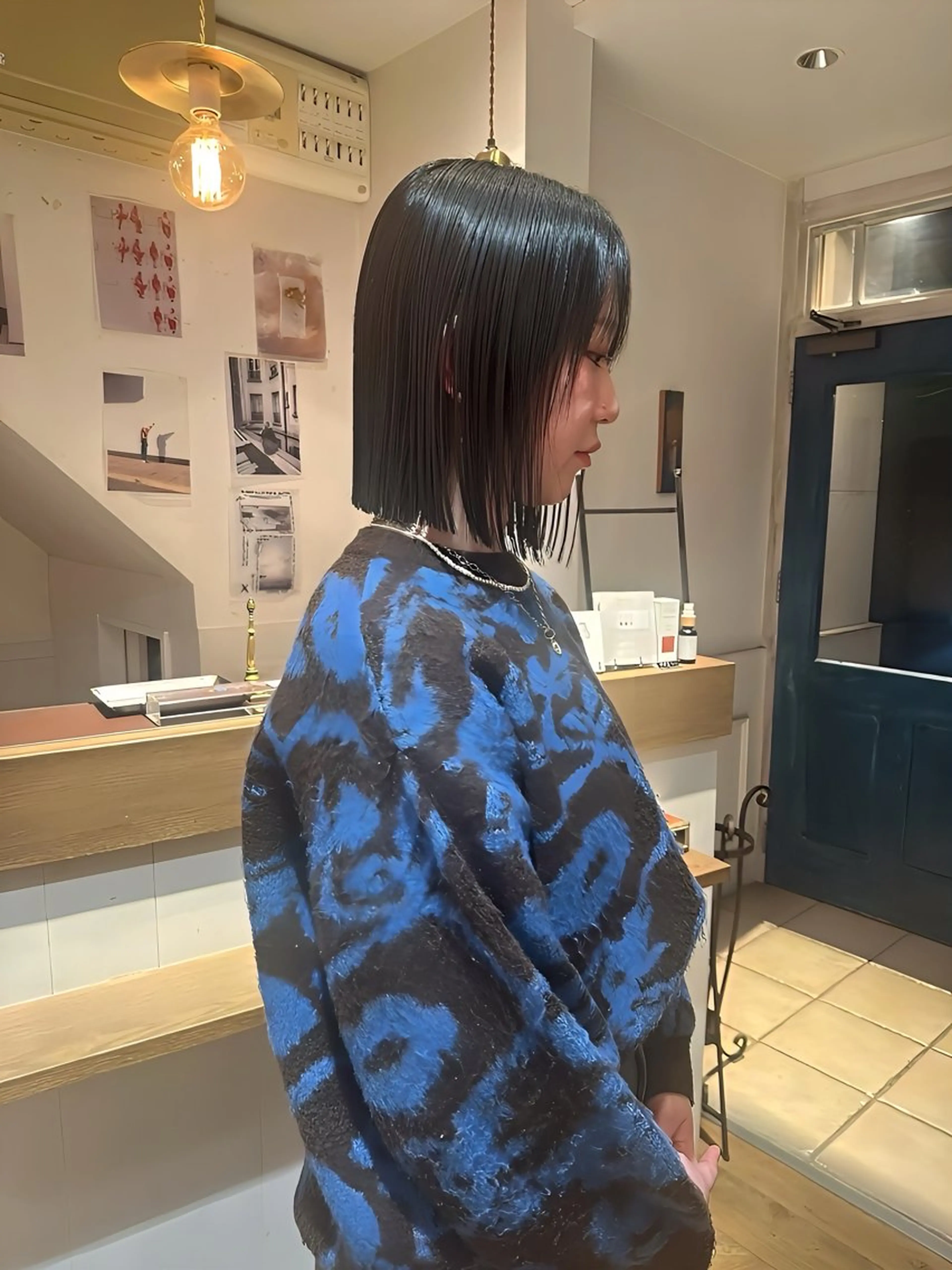 ミディアム 切りっぱなしボブ ボブ Manaka🟤 今泉　Musiiikのヘアスタイル