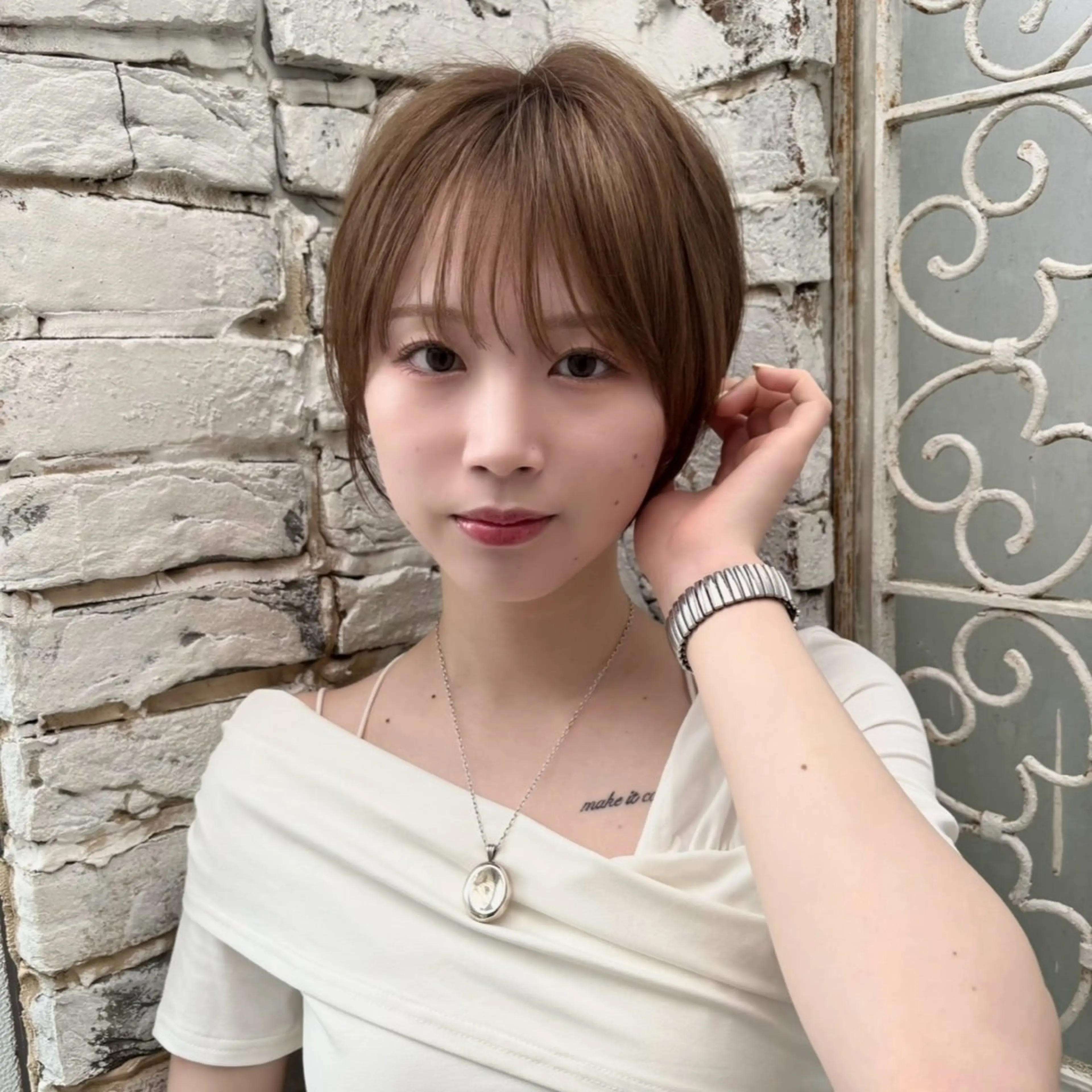 ショート ボブ/レイヤー/ 縮毛矯正/ 渡邊莉玖のヘアスタイル