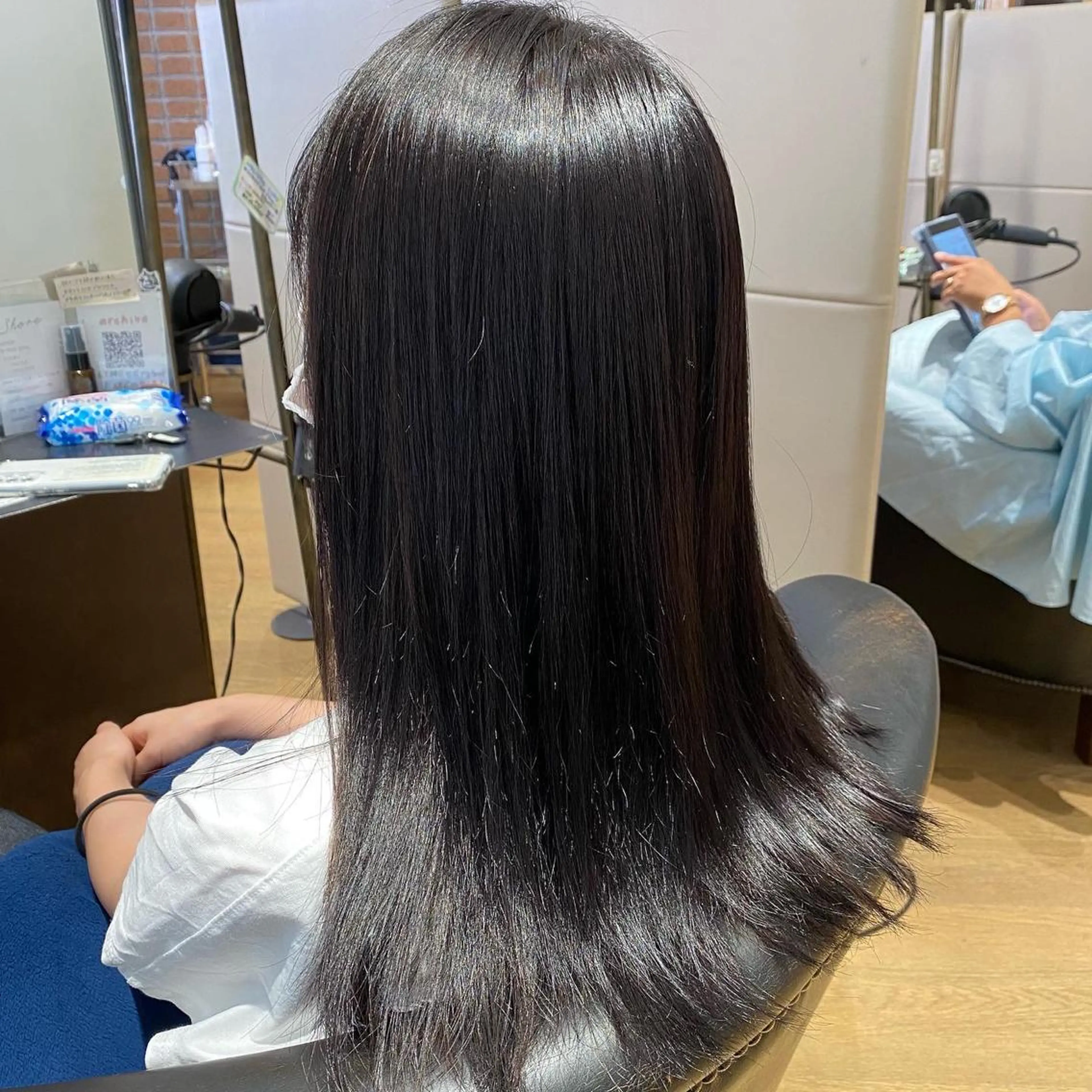 セミロング パーマ 縮毛矯正 ストレートパーマ 丸田 幹太のヘアスタイル