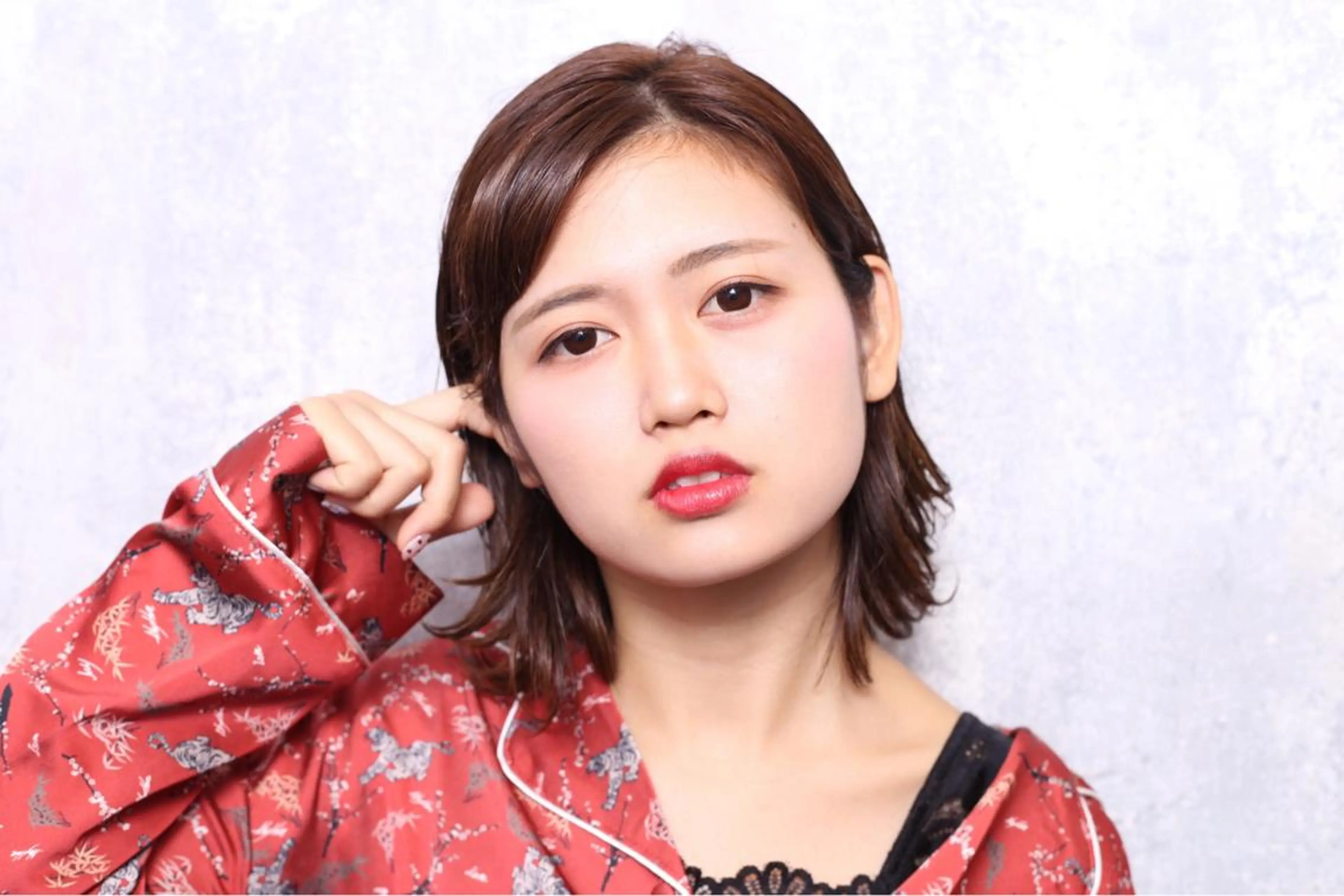 ミディアム カラー ベージュカラー ピンクカラー vato バトのヘアスタイル