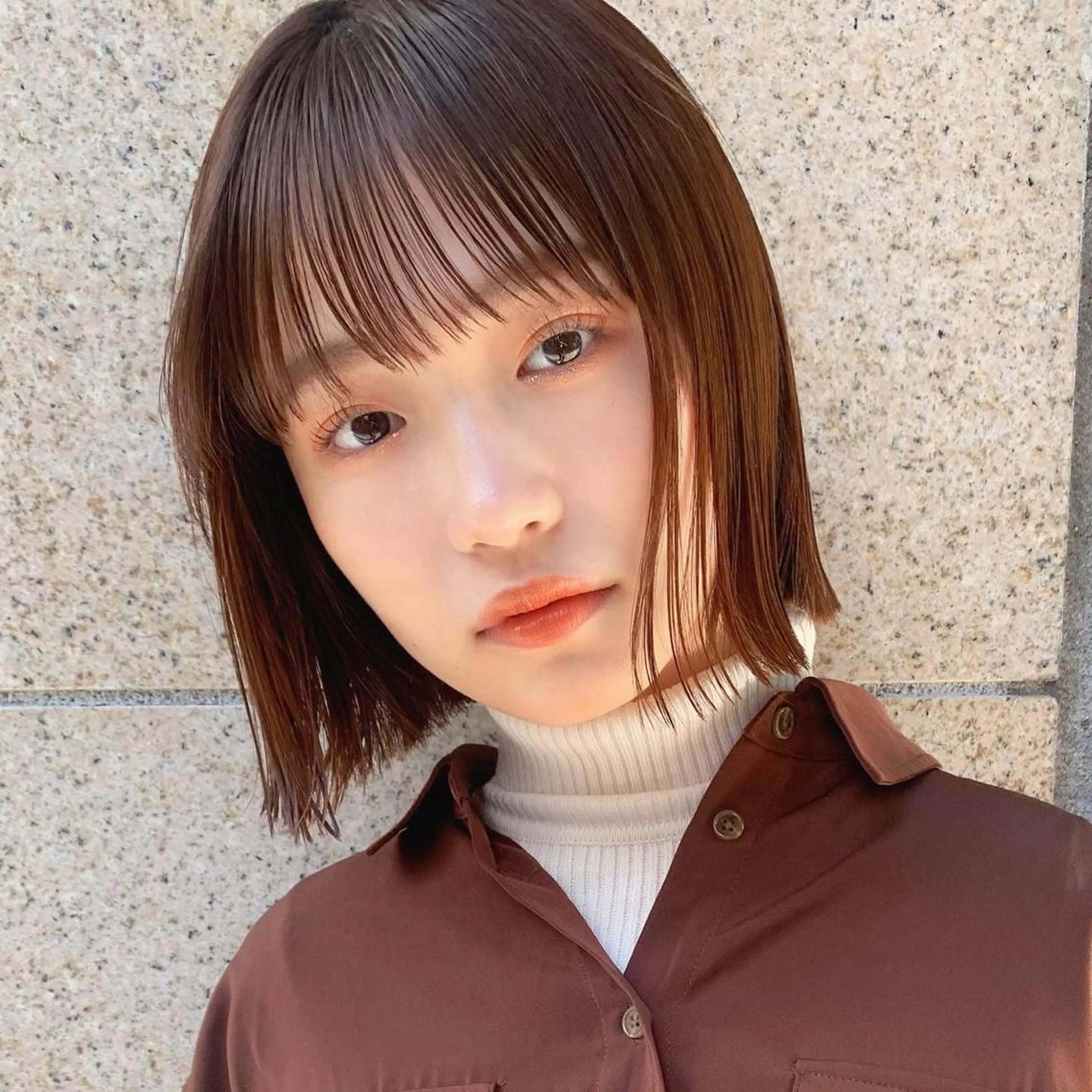 ショート カラー 🌱小顔ヘア/ボブ ミディアム/双葉🌱のヘアスタイル