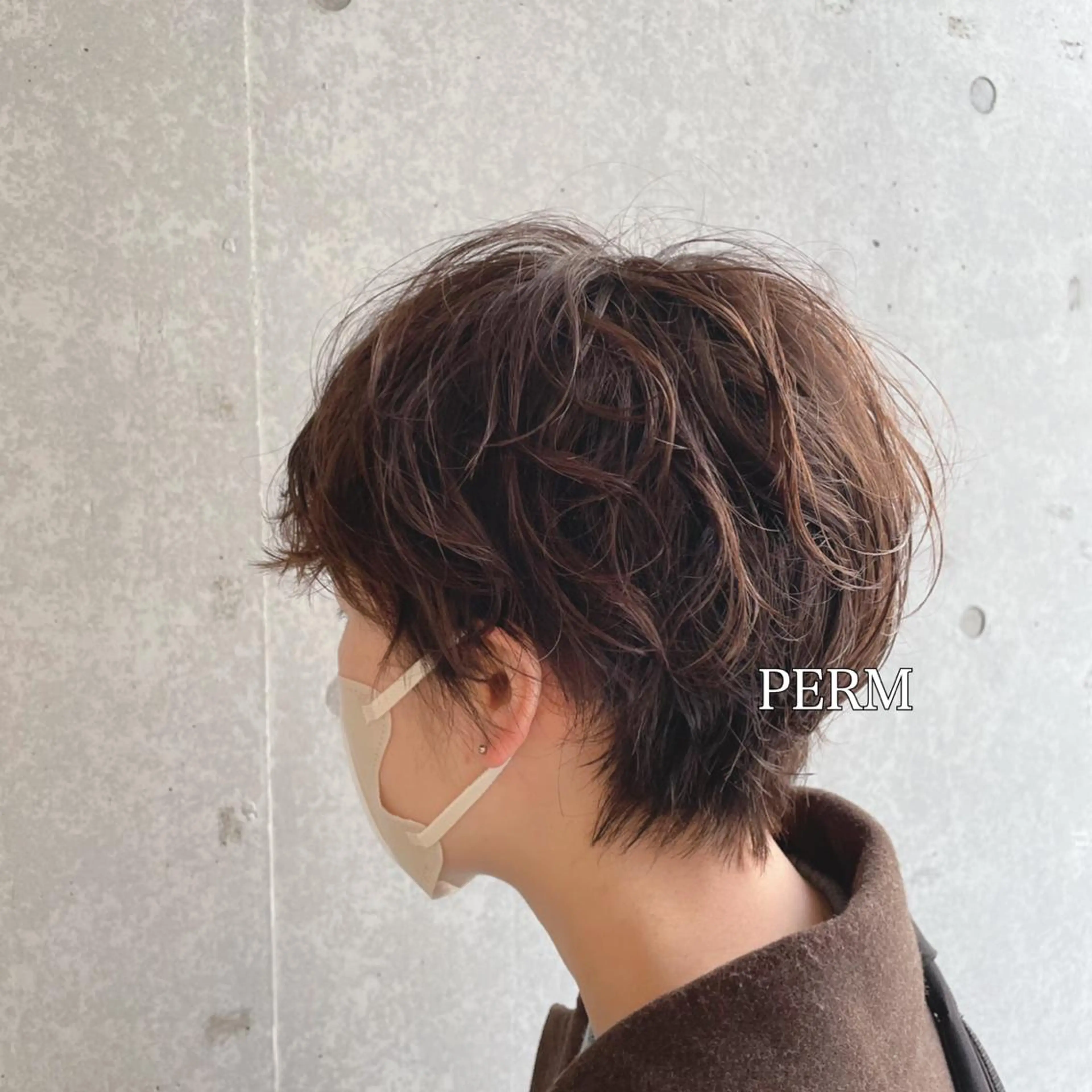 ショート カット パーマ トリートメント 🧸ショートカット 🤎店長anju🪽のヘアスタイル