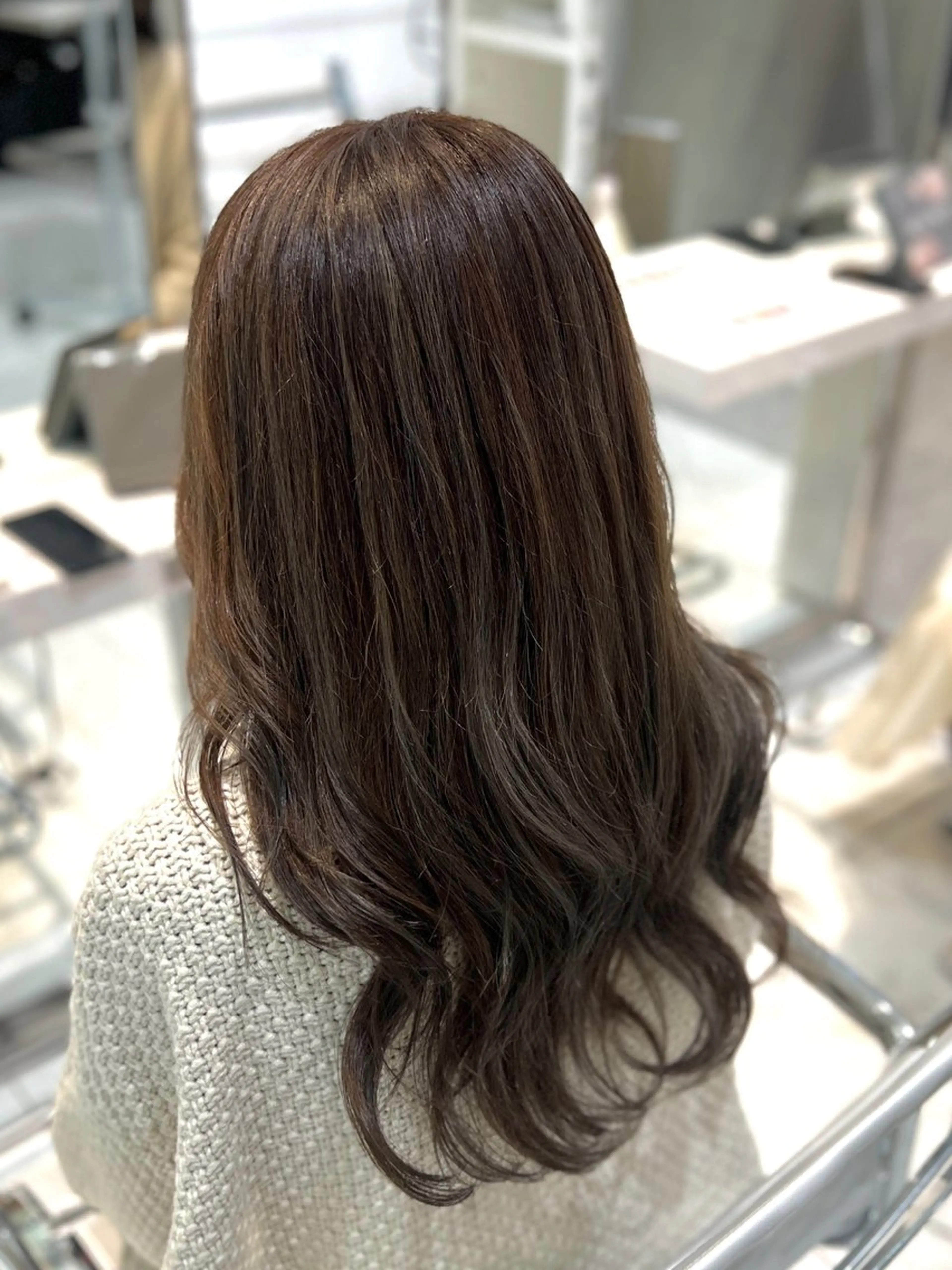 セミロング カラー セミロングパーマ ハイライトカラー ハイライト NYNY姫路本店 メンズパーマ藤川時也のヘアスタイル