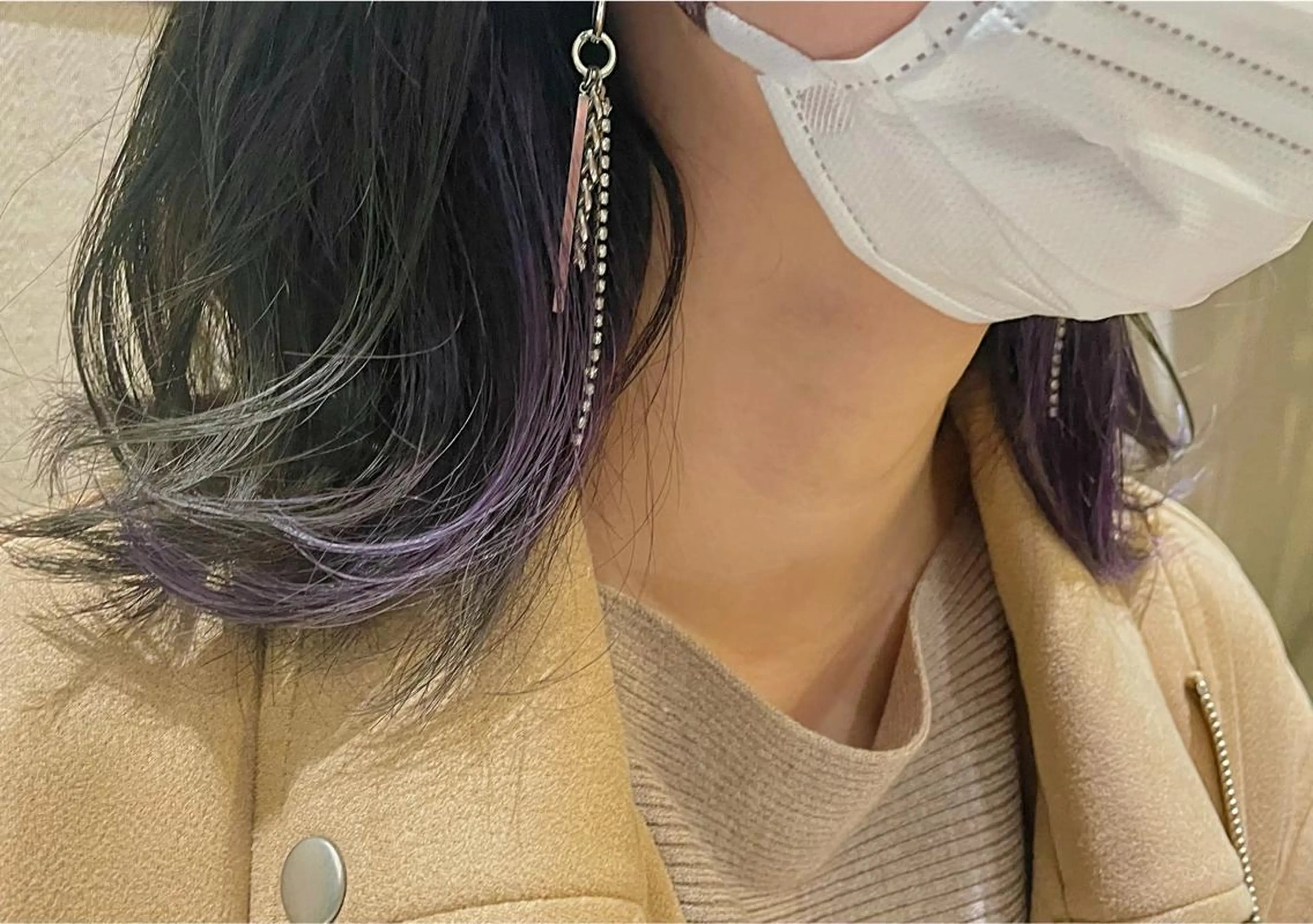 カラー イヤリングカラー ヘアカラー 高木 櫻のヘアスタイル