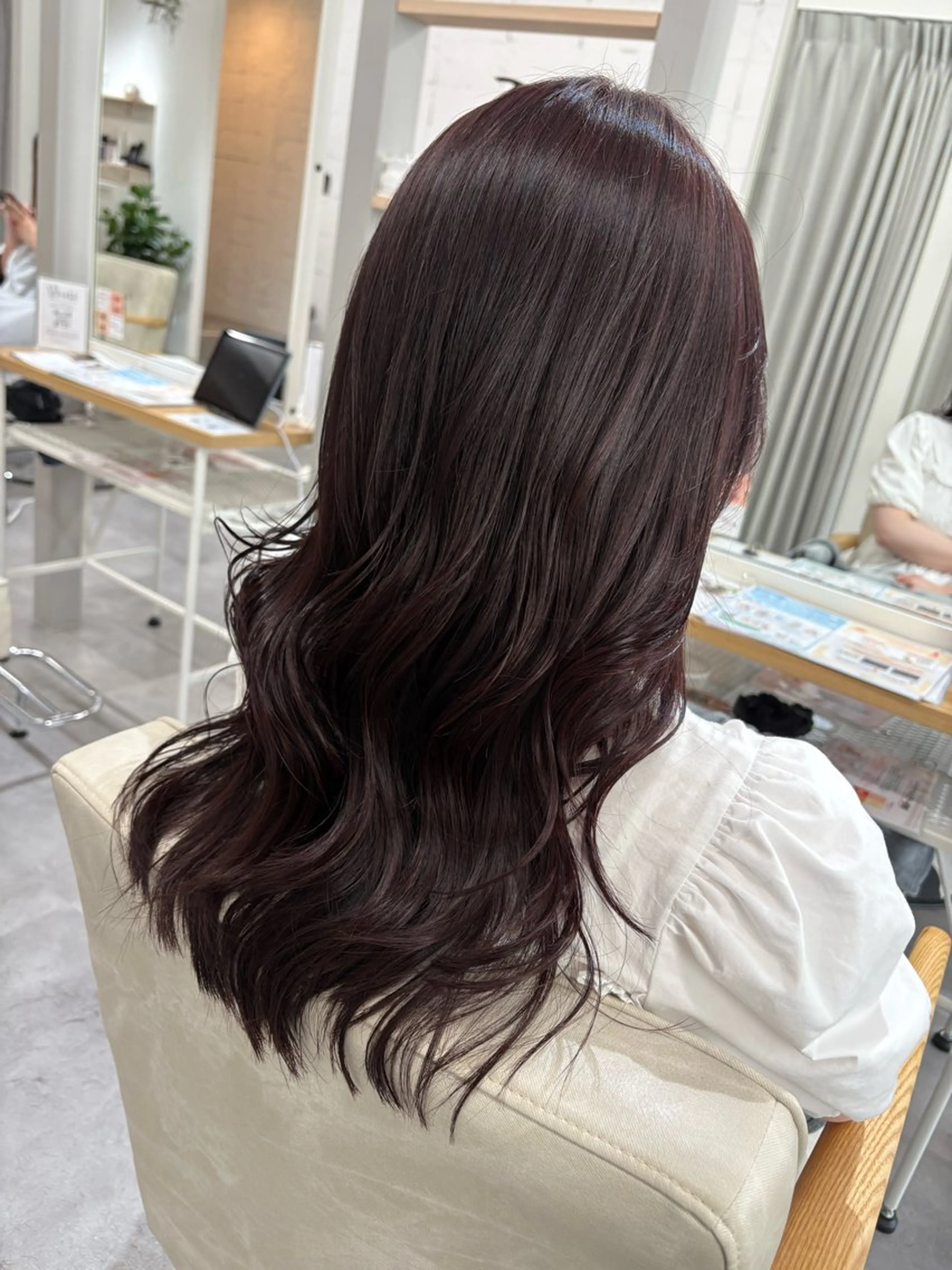 ロング パープルカラー カット ヘアカラー トリートメント ヘッドスパ 骨格、カラー診断士 ✂️淡中円花のヘアスタイル