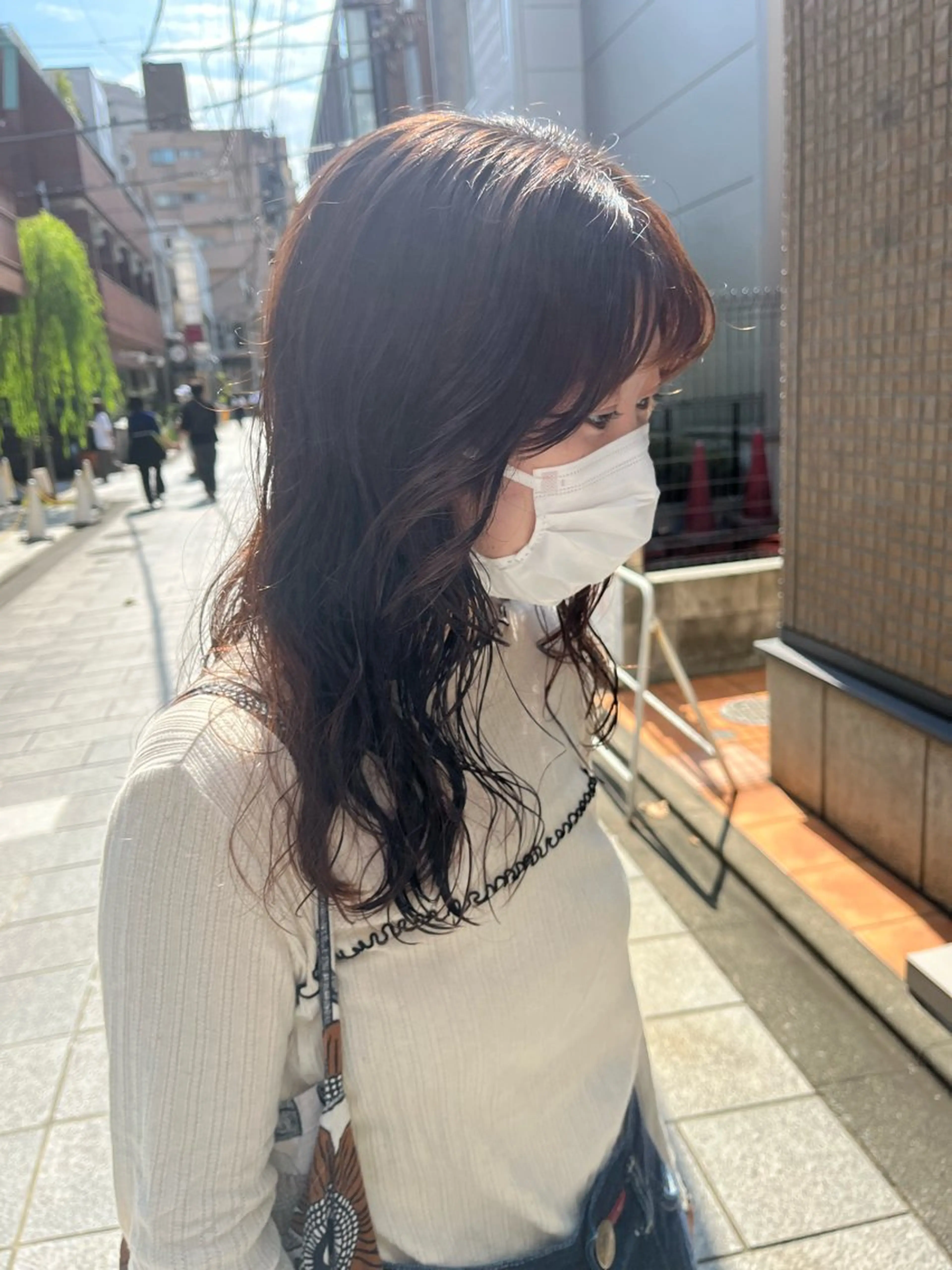 セミロング パーマ セミロングパーマ ニュアンスパーマ カット パーマ ユウ  二子玉川駅 半個室サロンのヘアスタイル