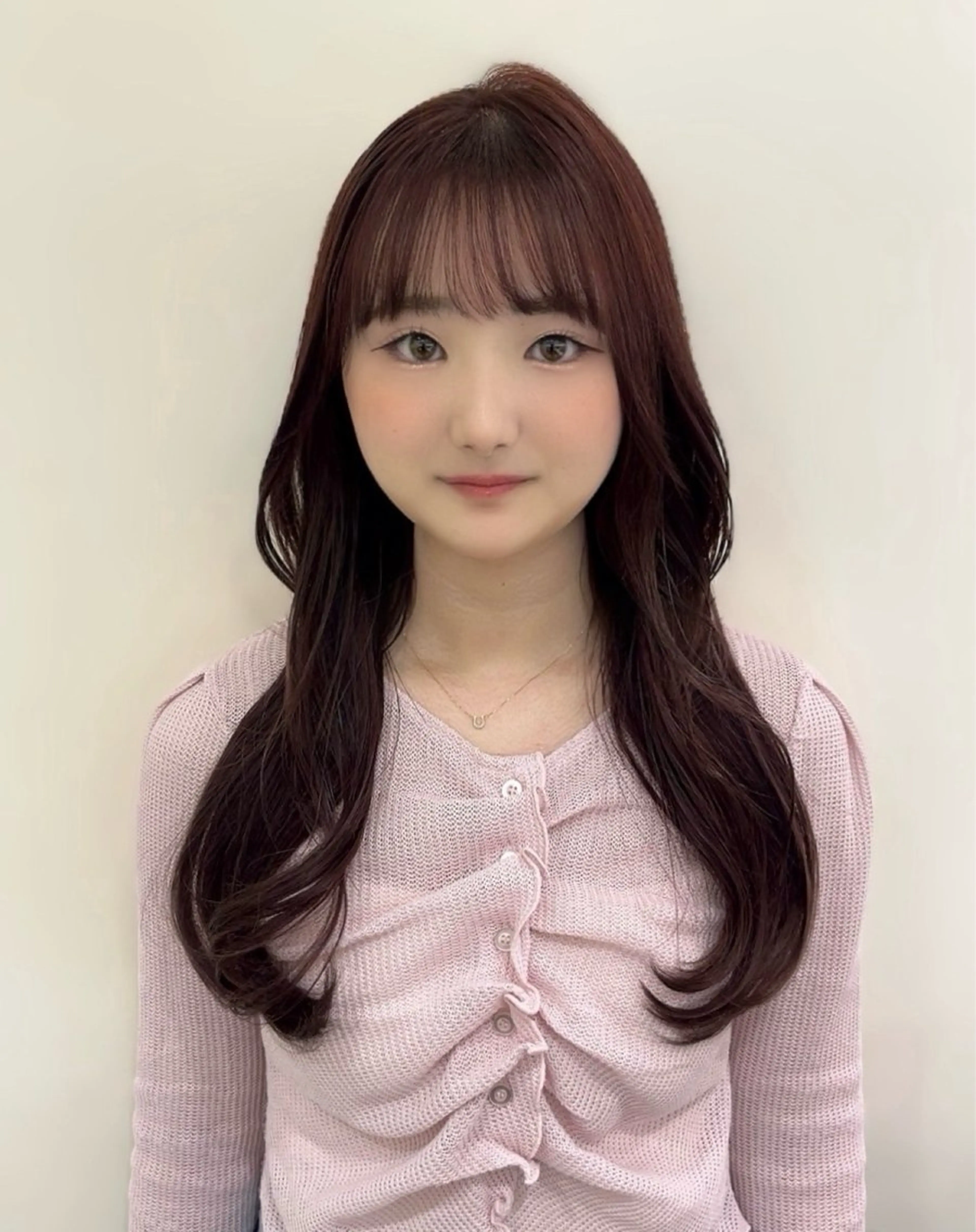 ロング 透明感カラー/レイヤ ー/縮毛/暗髪/銀座のヘアスタイル