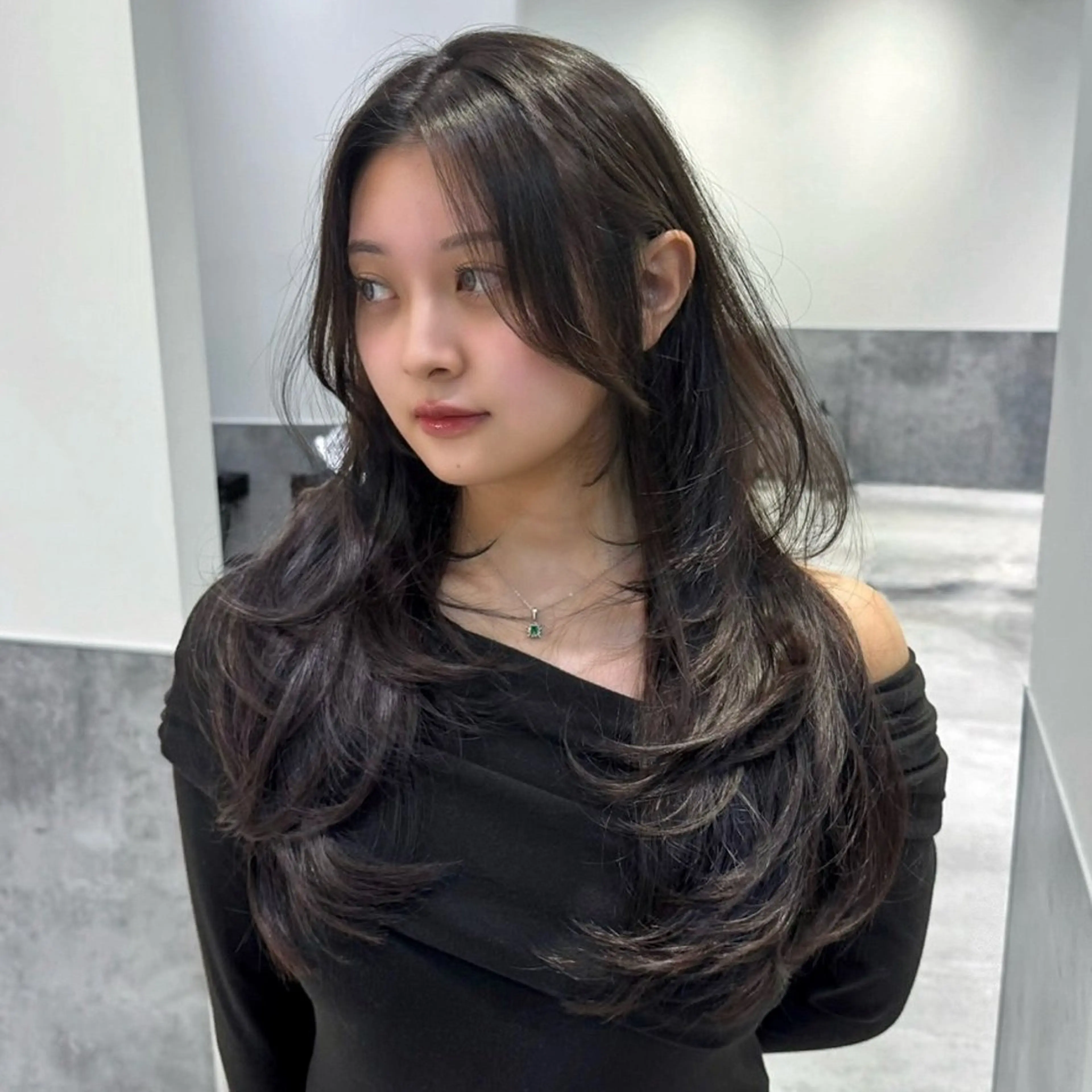 ロング 顔周りカット レイヤーカット カット ヘアカラー トリートメント 韓国系支持率No.1 レイヤー特化/きょうのヘアスタイル