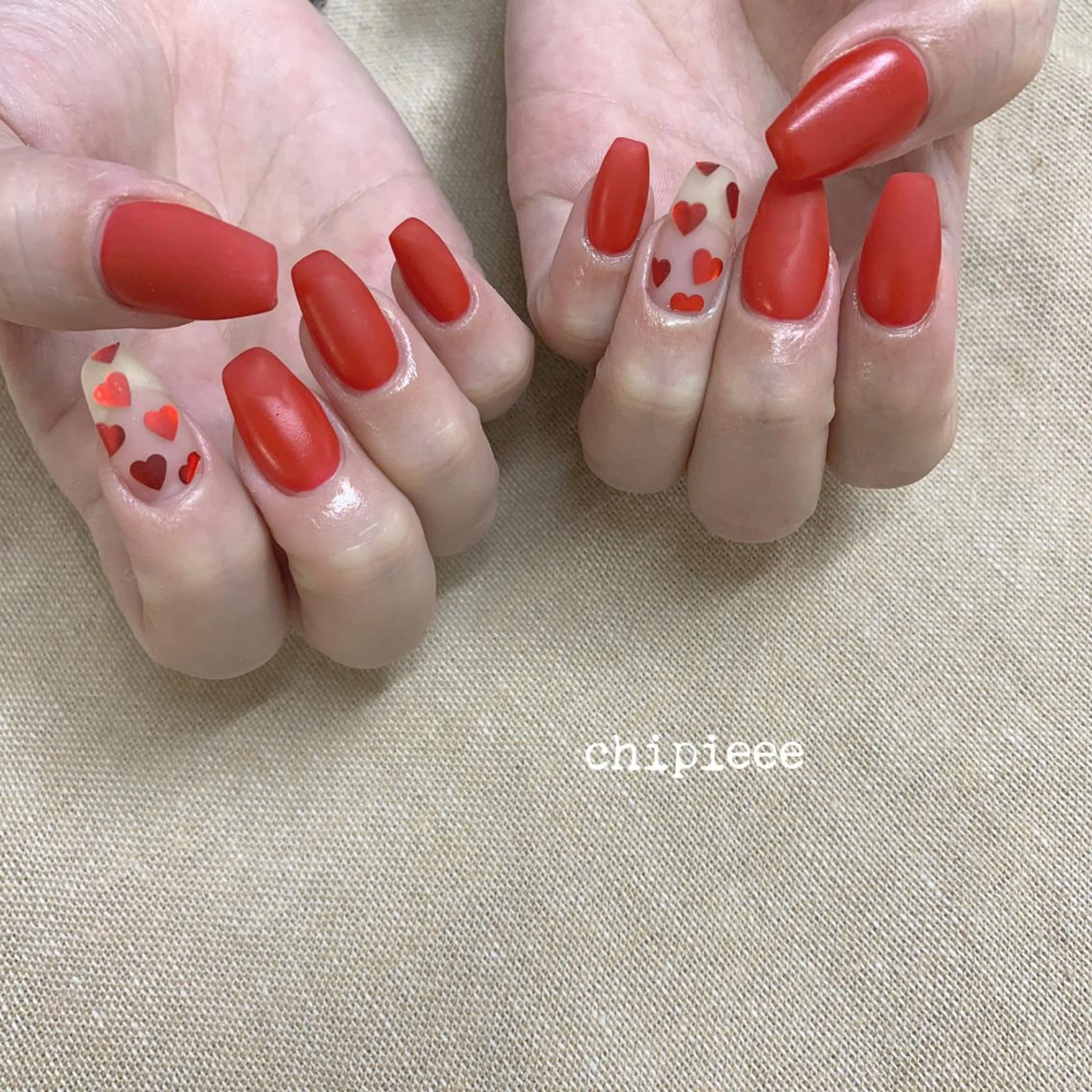 ネイル アートネイル ジェルネイル マットネイル ワンカラーネイル charme所属・. SHIORIのネイルデザイン