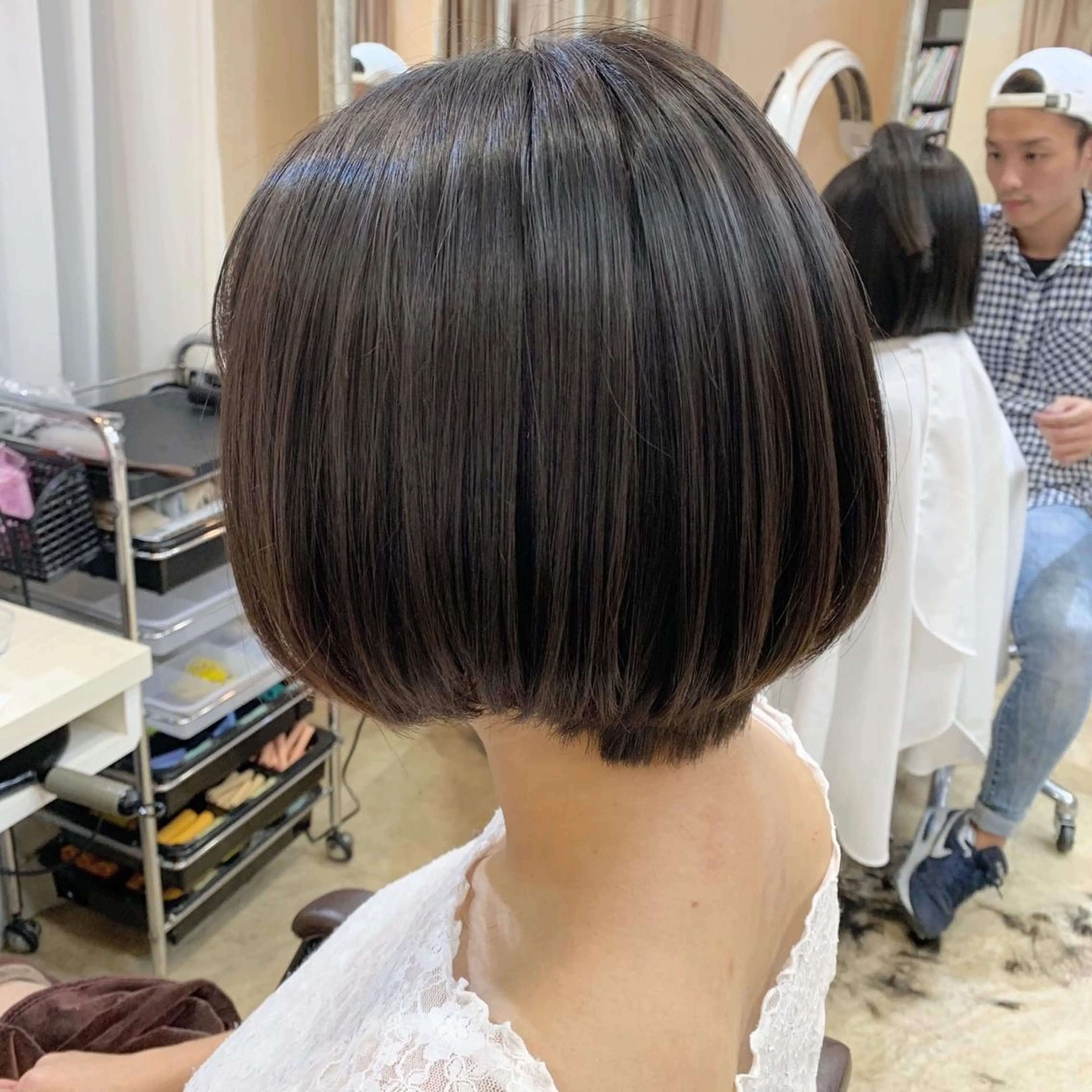 ショート カラー パーマ ヘアアレンジ メンズ ネイル マツエク・マツパ 結婚式・ブライダル メンズバレイヤージュ メンズハイライト マッシュ メンズパーマ 角床直哉 カラーカットNO 1のヘアスタイル