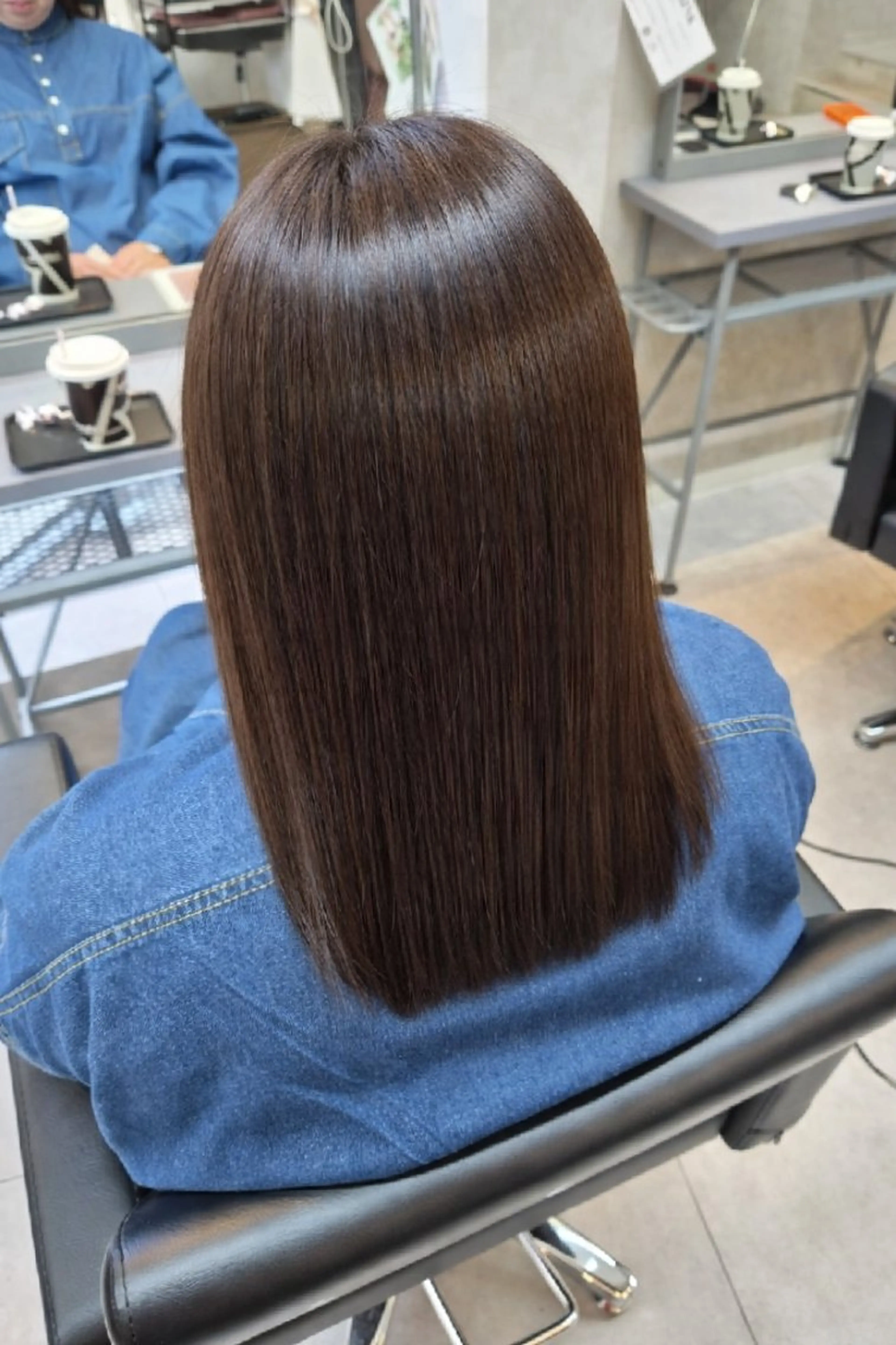 ミディアム 縮毛矯正 トリートメント 寺西紗友望/髪質改善 /ストレート/ボブのヘアスタイル