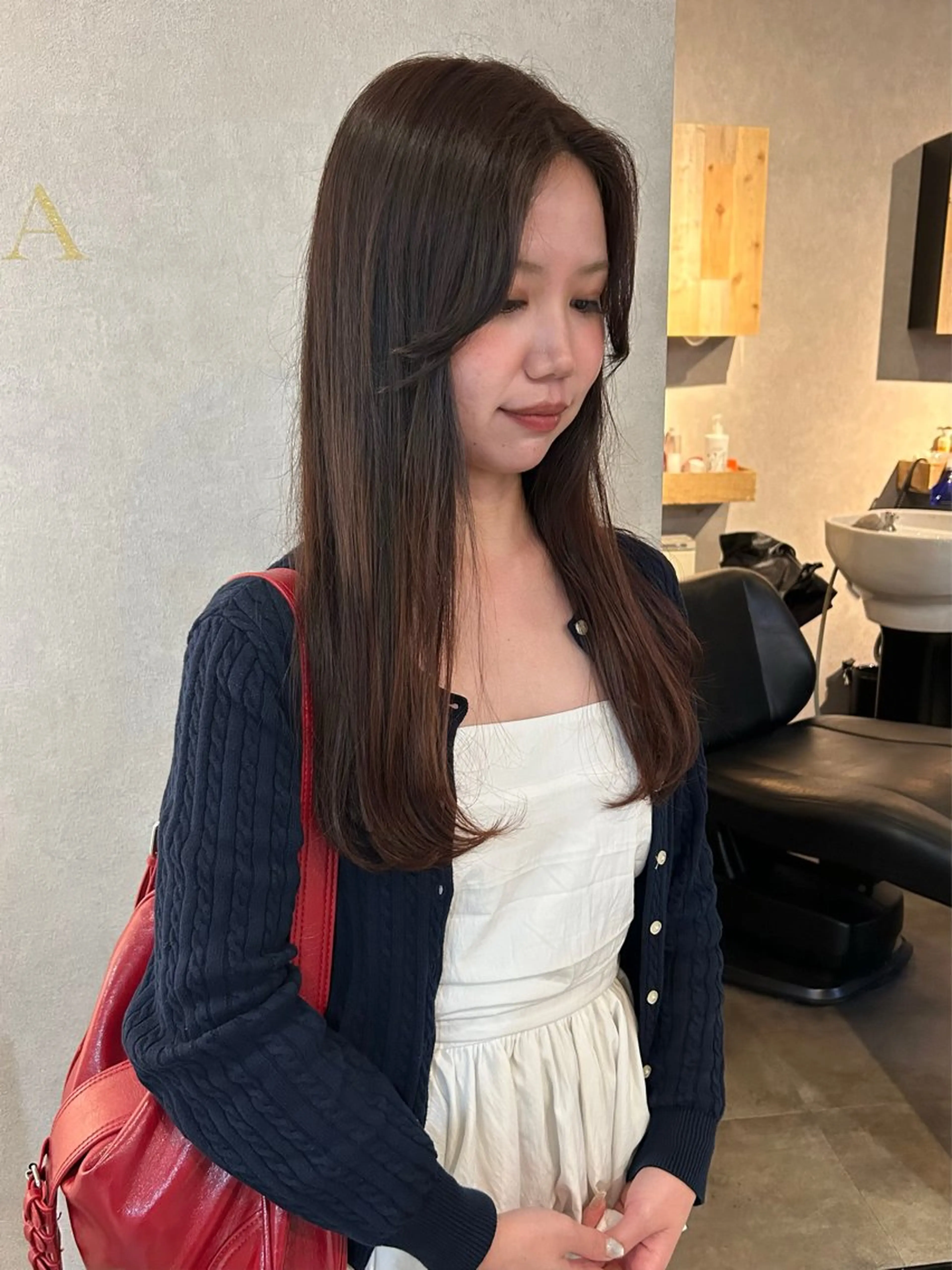 ロング ヘアカラー FERIA梅田 hana💫レイヤーのヘアスタイル