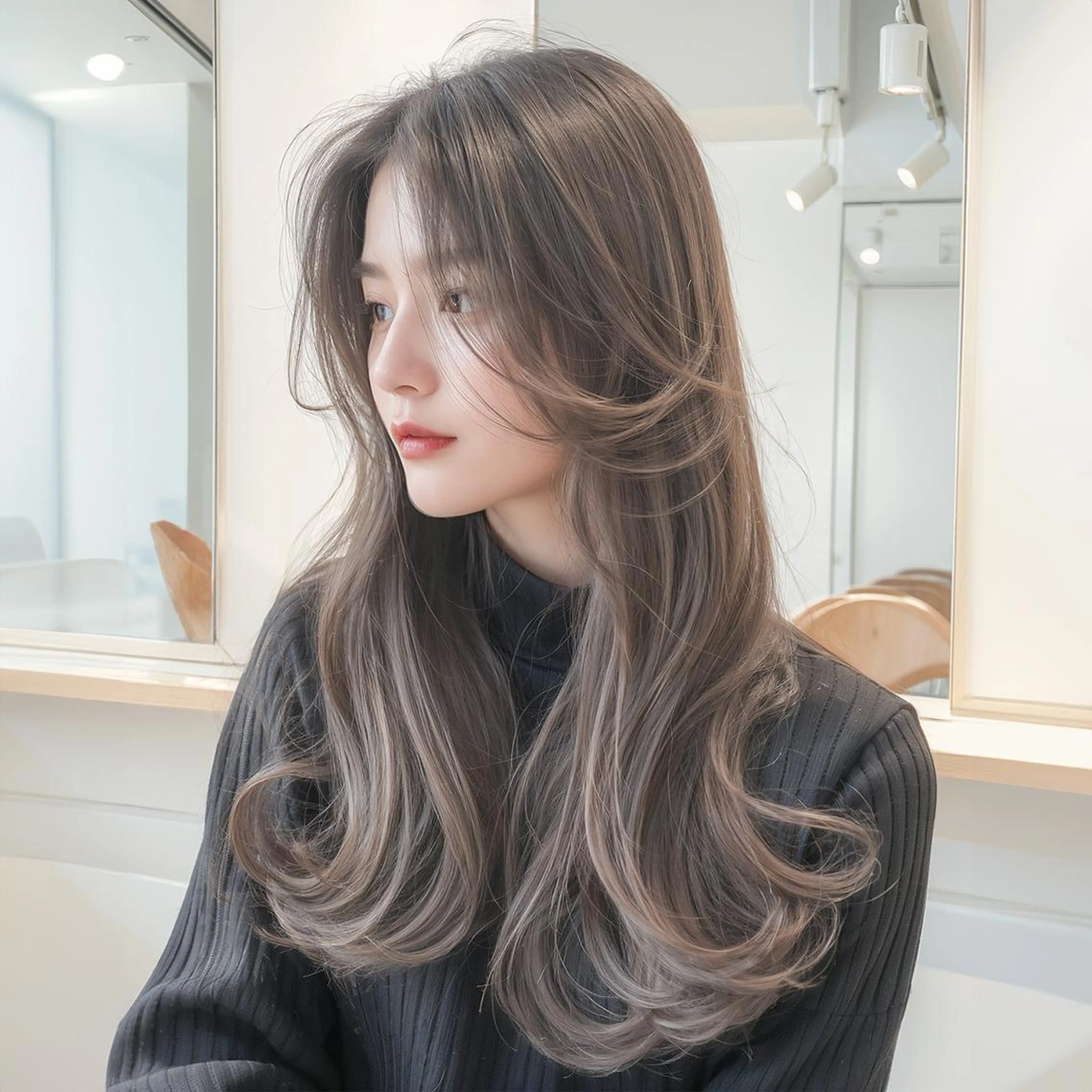 ロング 髪質改善 縮毛矯正 トリートメント 髪質改善/艶カラー 縮毛矯正/山本由梨のヘアスタイル