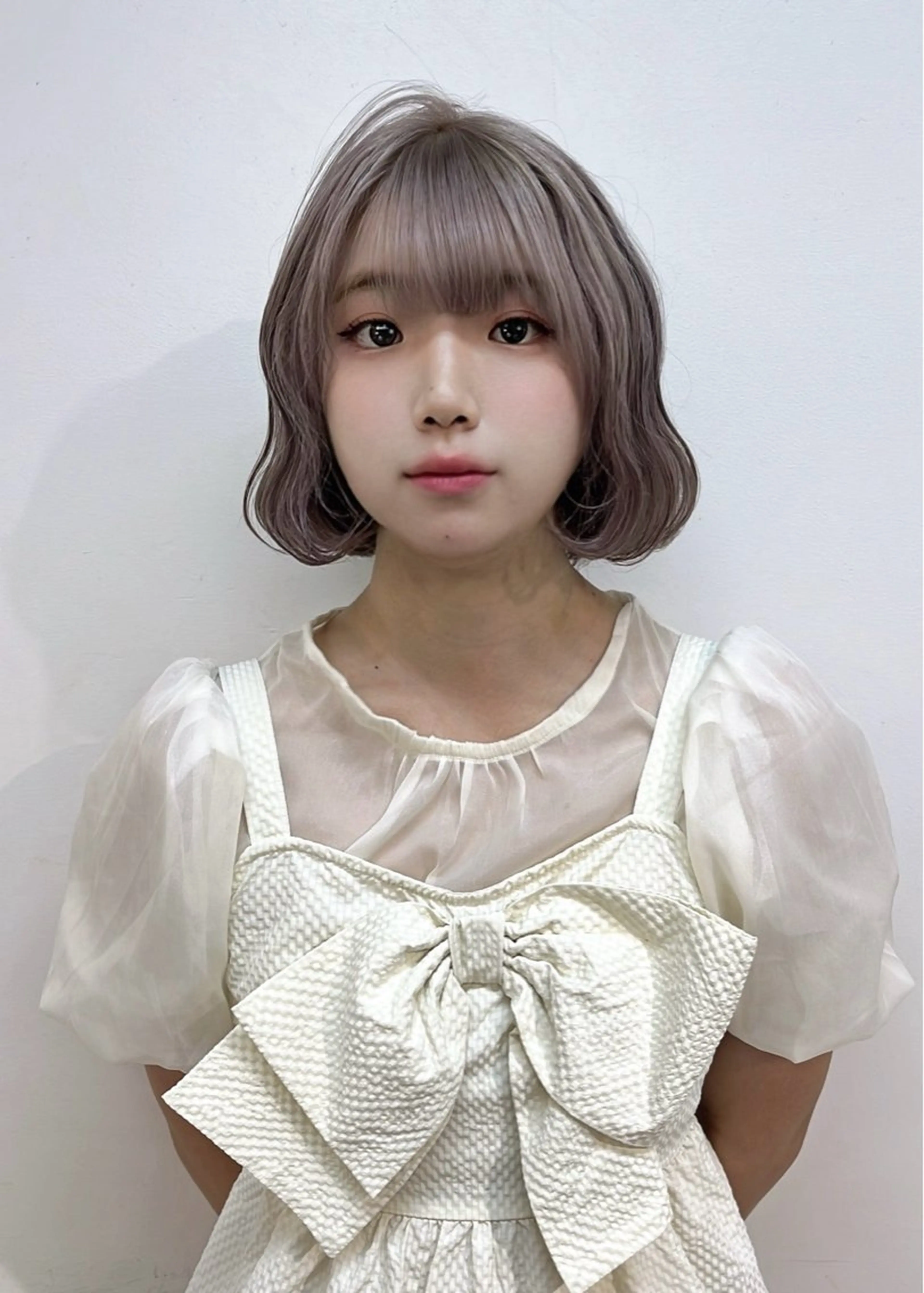 ミディアム カラー ヘアセット クルミ🤍推し活 🎀ピンクカラーのヘアスタイル