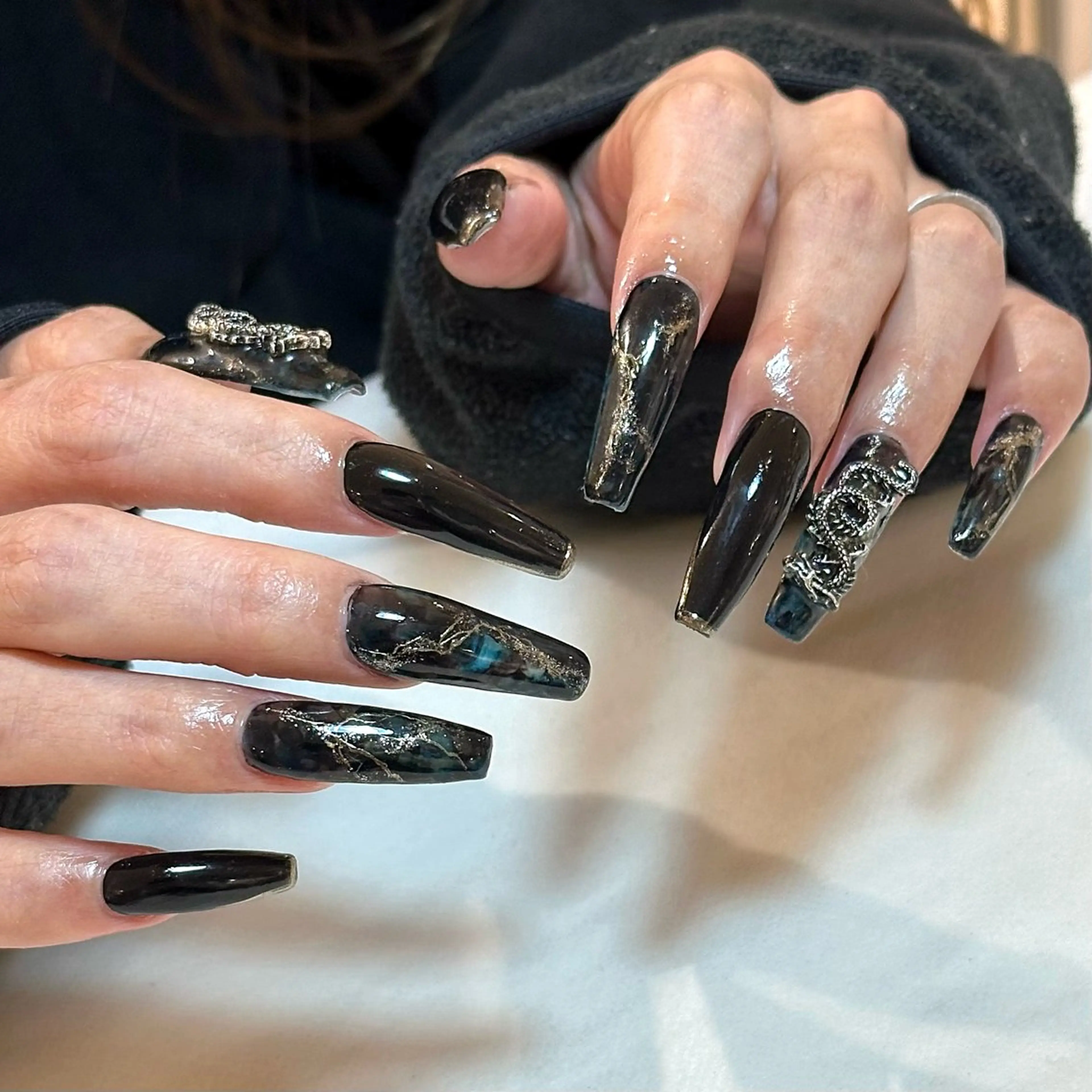 ネイル 長さ出し ロングネイル 持ち込み ハンドネイル joliesse【ジョリエス】所属・JOLIESSE Ayumiのネイルデザイン