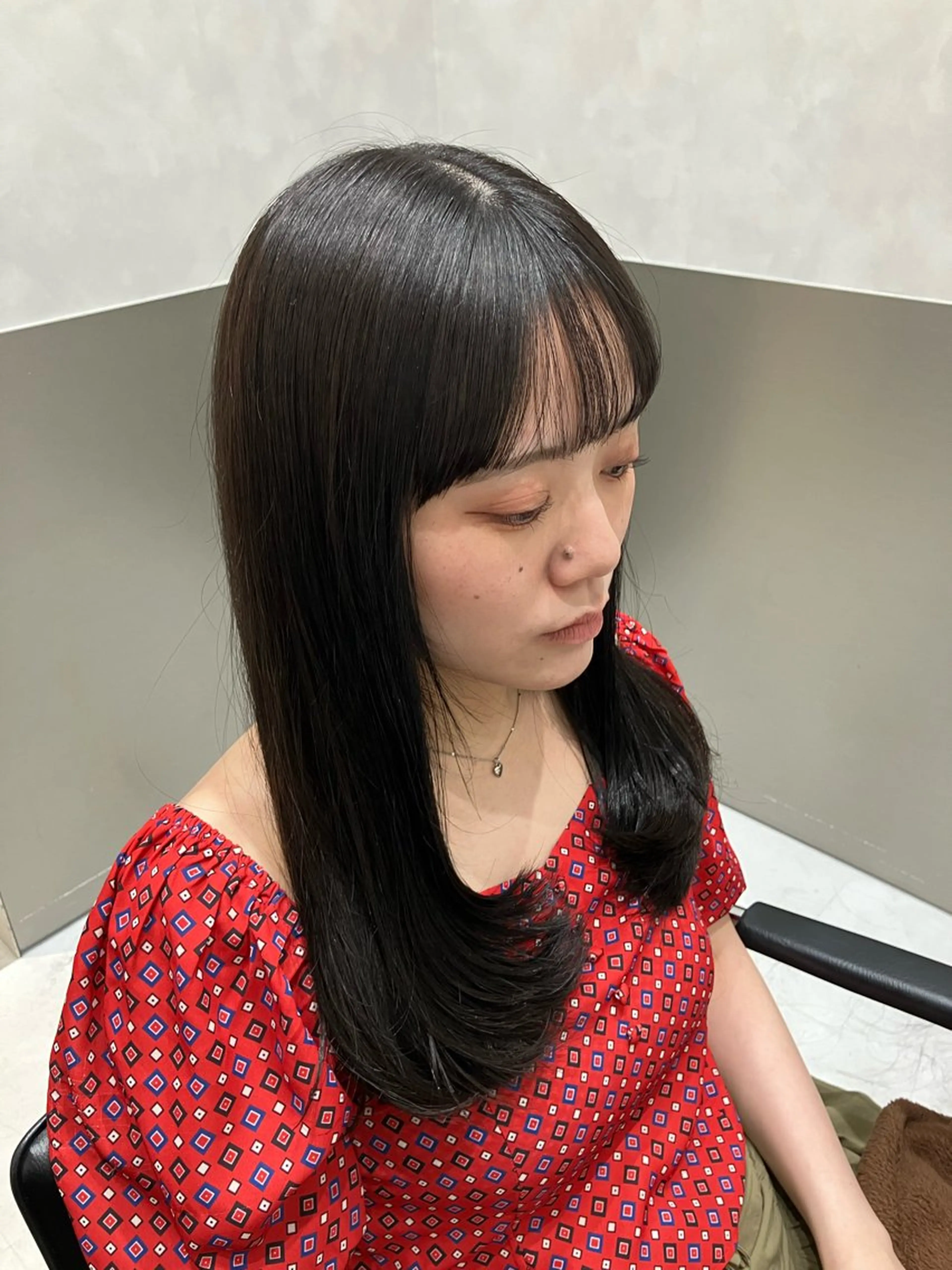 ロング カラー カット ヘアカラー トリートメント 💖ブリーチなし透明 感💖ASAHIのヘアスタイル