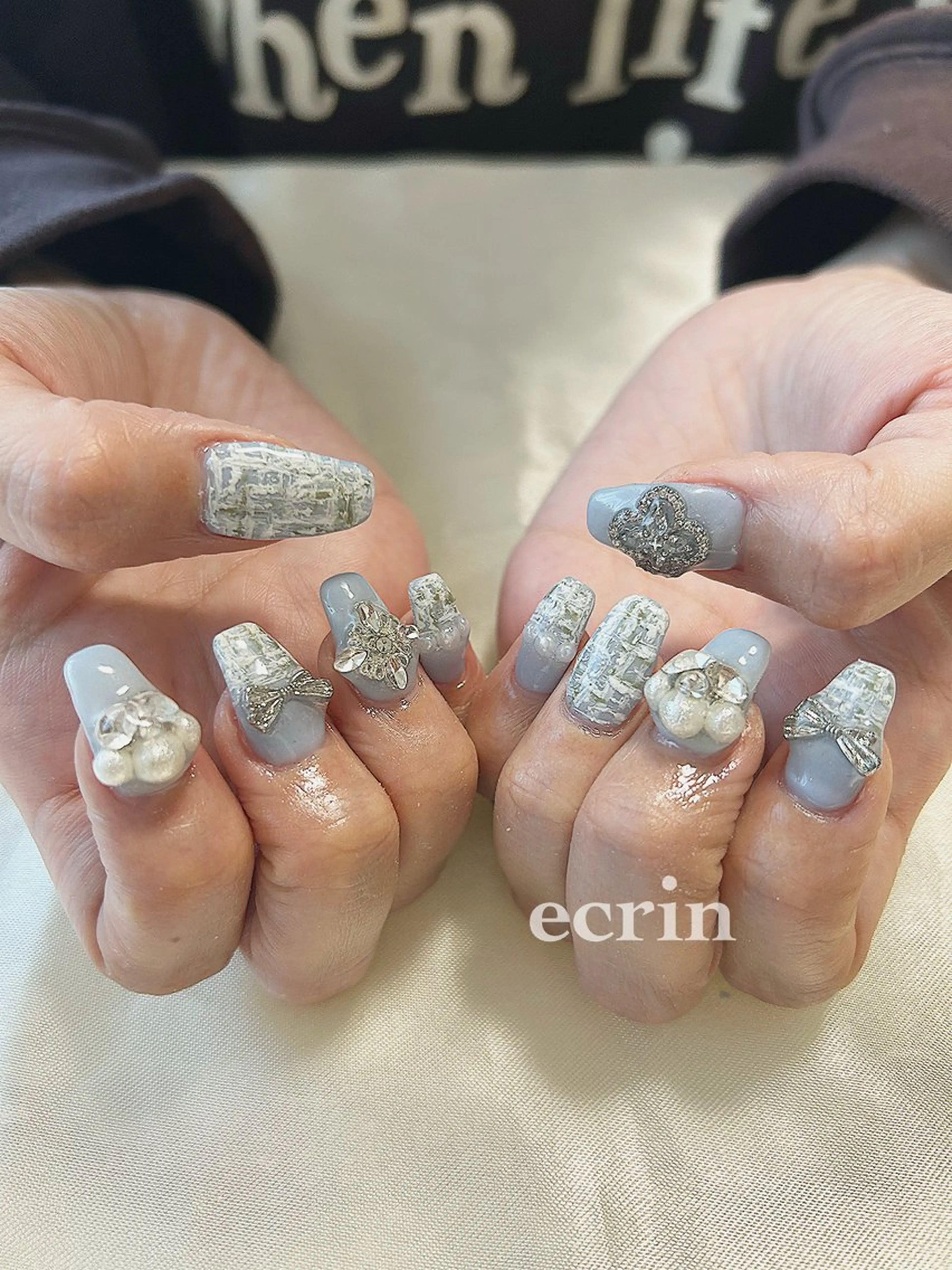 ネイル ツイードネイル ecrin (エクラン)のネイルデザイン
