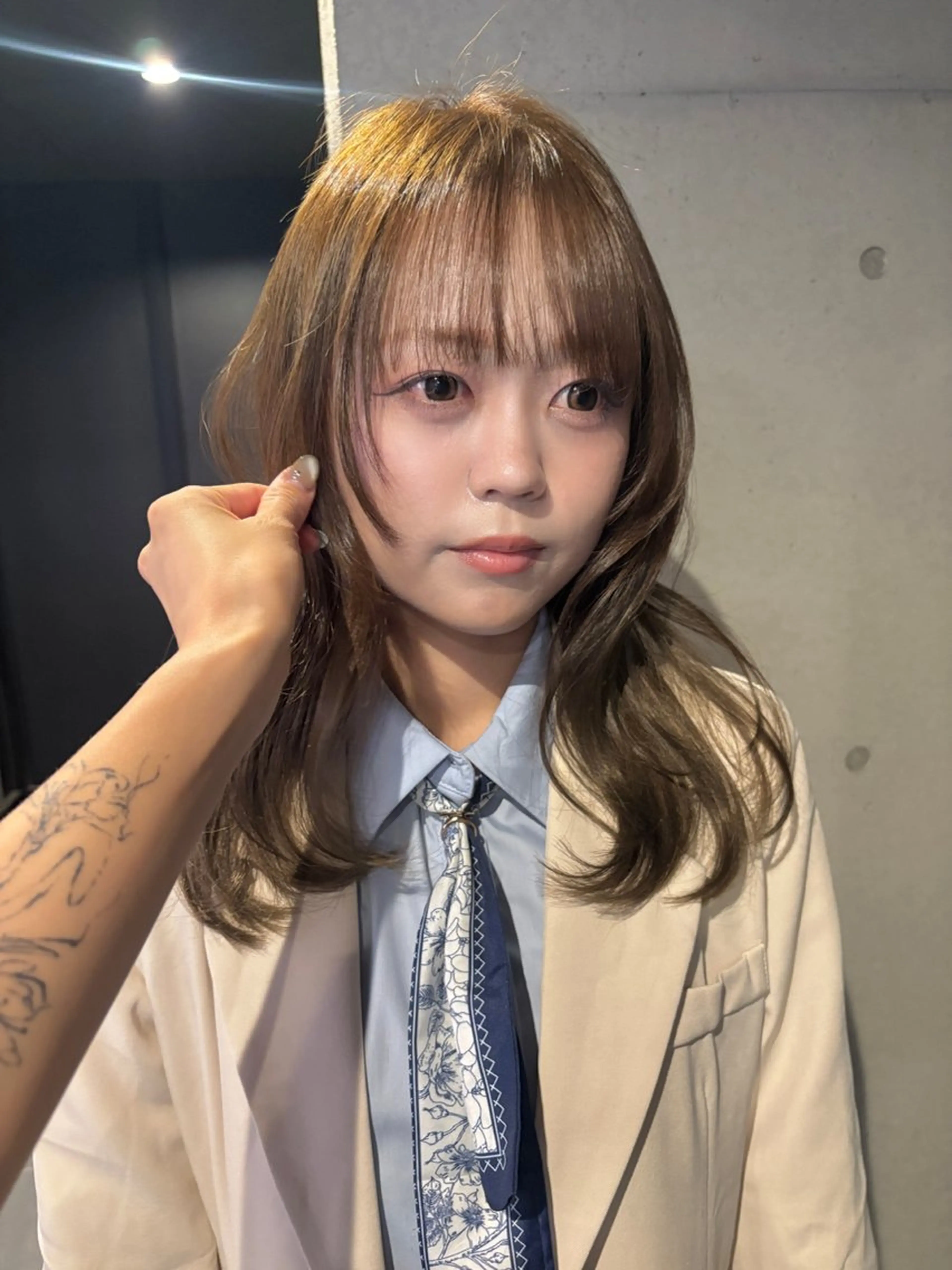 セミロング カラー カット ヘアカラー トリートメント 韓国レイヤー/柔らか カラー/RIN🎀のヘアスタイル