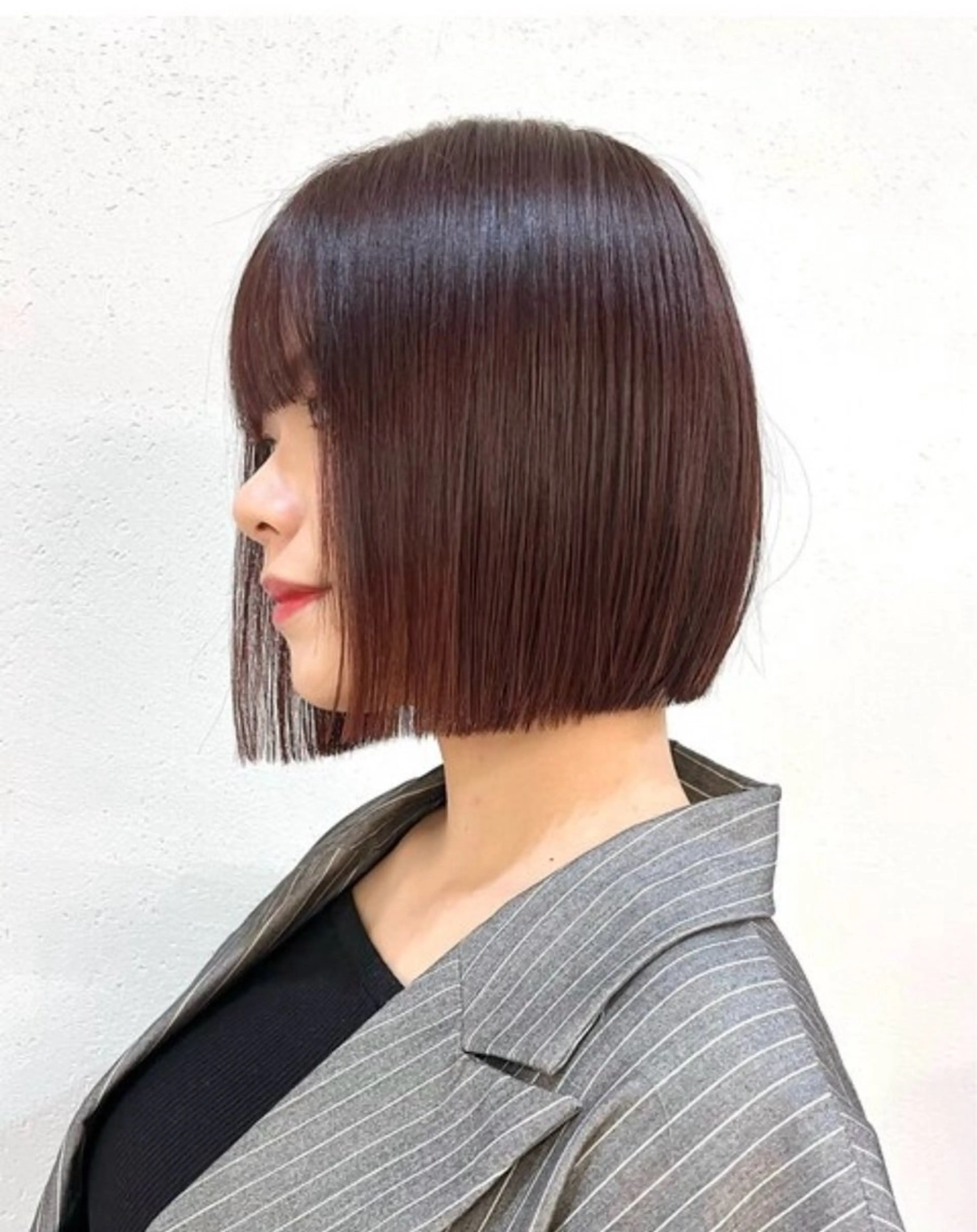 セミロング 福岡美容師 透明感カラーのヘアスタイル