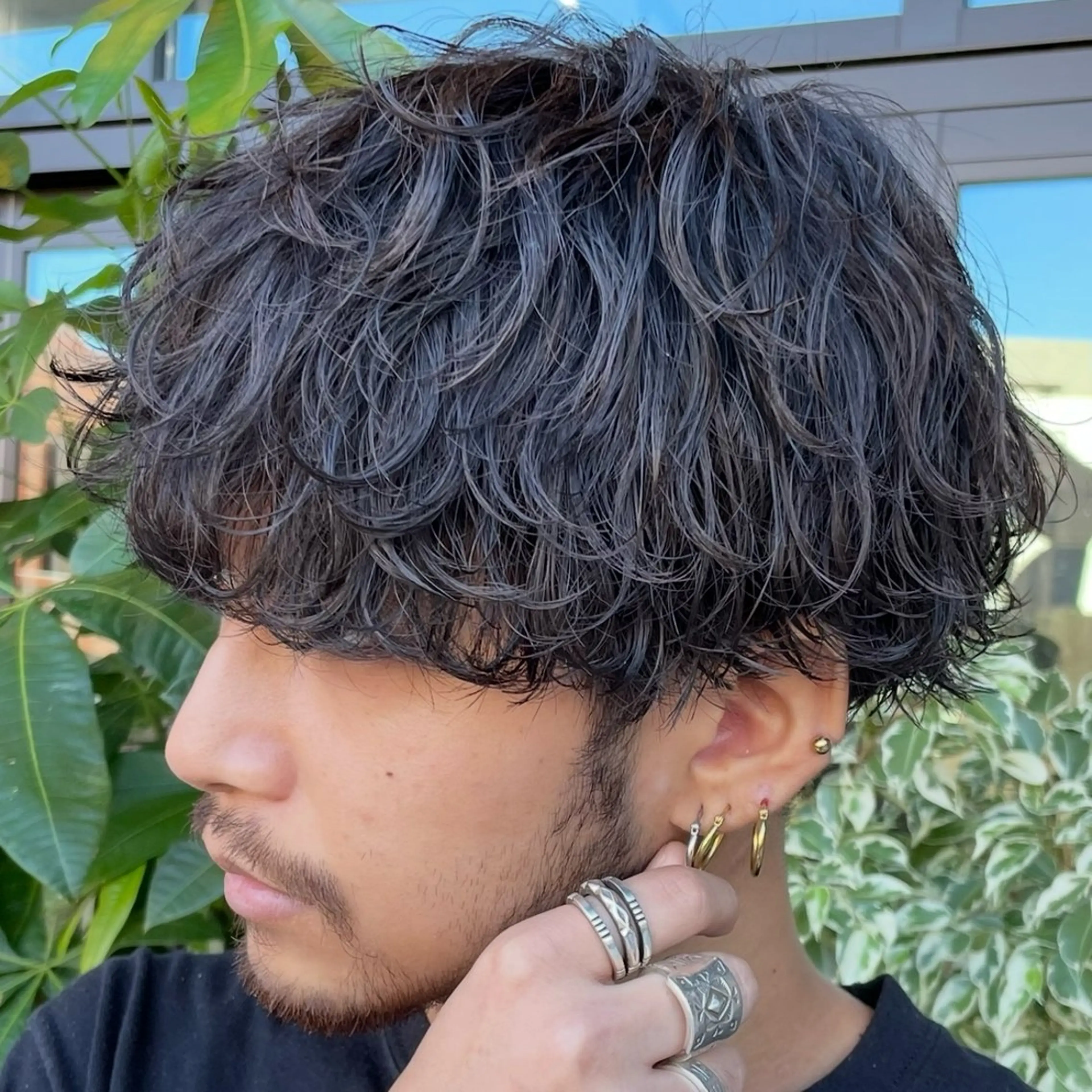 ミディアム パーマ ヘアアレンジ メンズ fifth 石川 凪のヘアスタイル