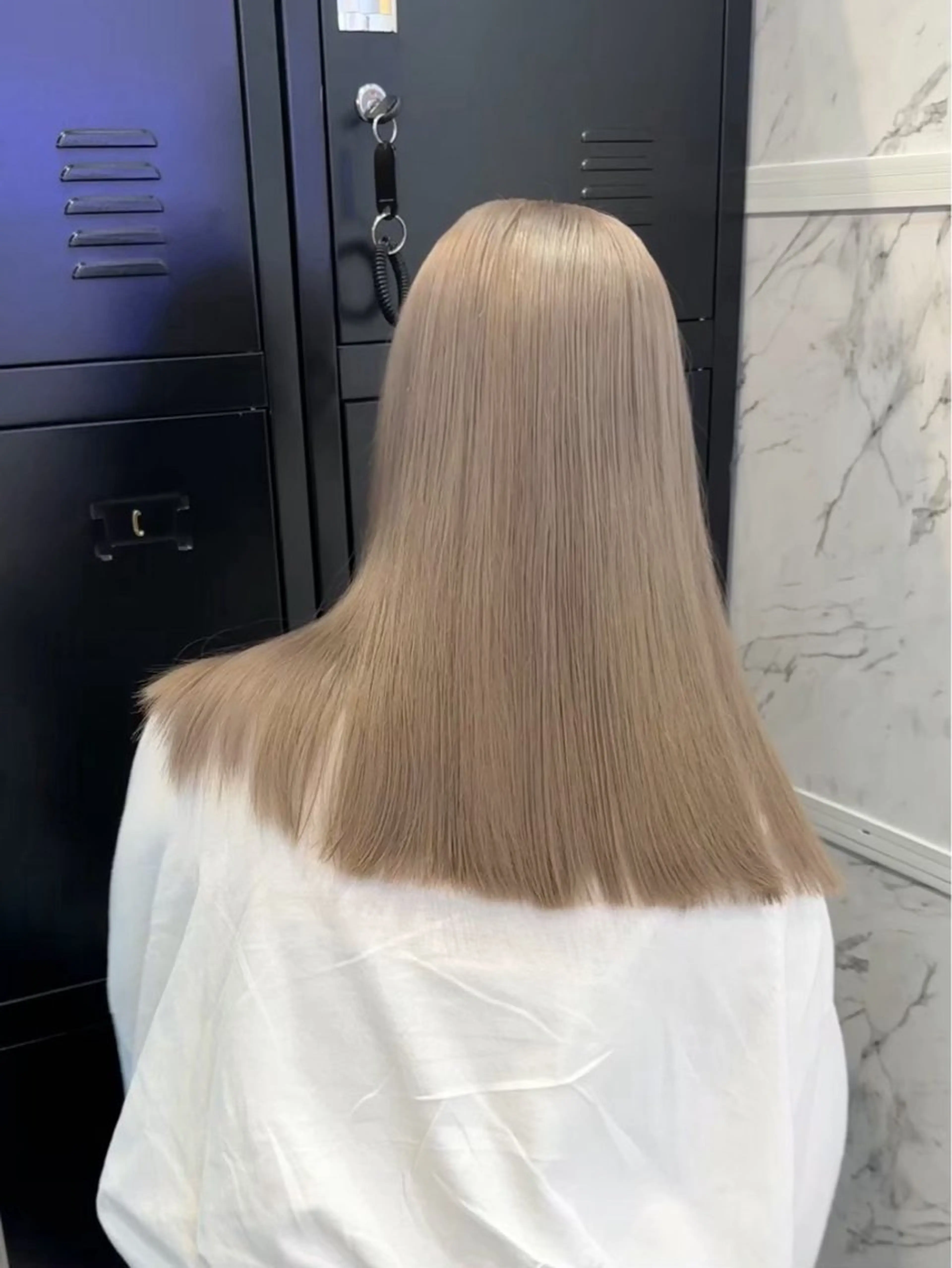 ロング カラー ベージュカラー ミルクティーベージュ ヘアカラー トリートメント カット¥1100 ✂️MIUのヘアスタイル