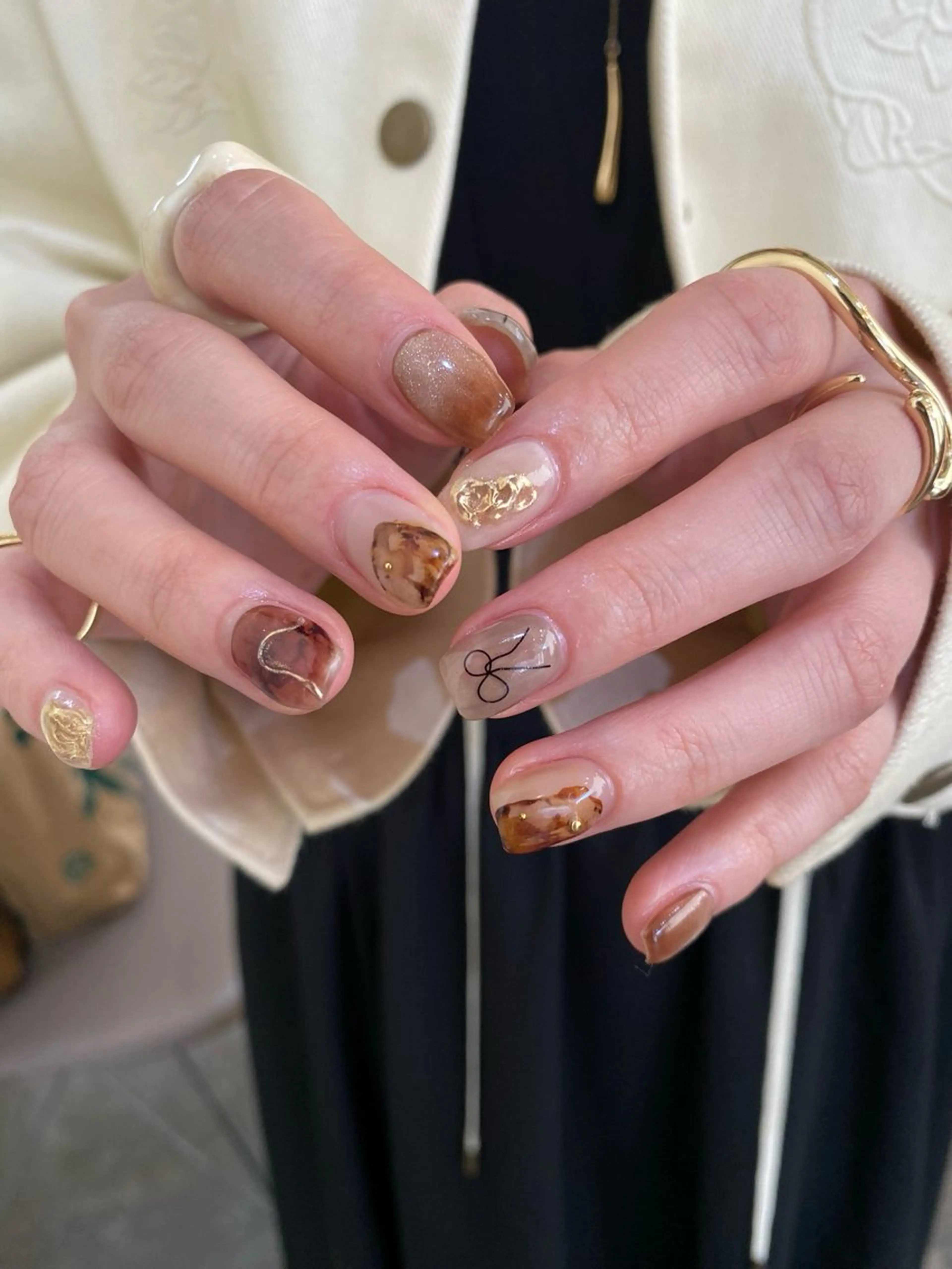 ネイル ブラウン nable.所属・栗林 実莉のネイルデザイン